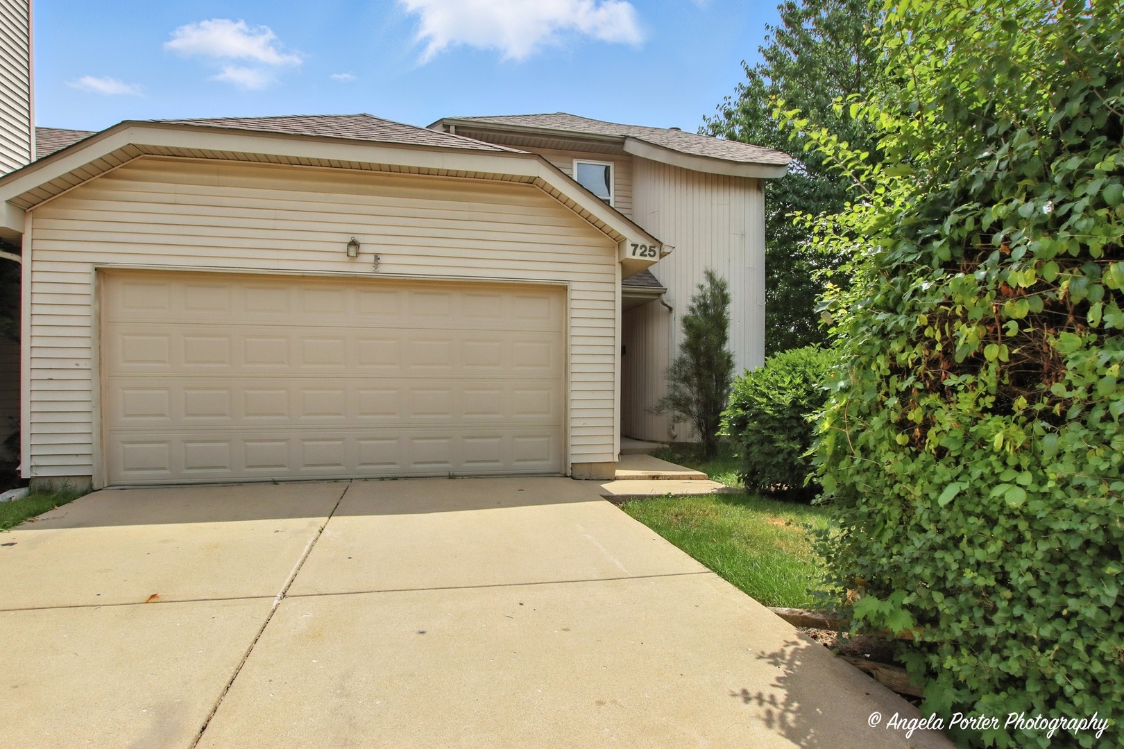 Newly remodeled duplex w/ no association fees. The family room is spacious and boasts 9 foot ceilings , a fireplace and a wet bar. The kitchen has just been remodeled w/new cabinets with soft close doors and drawers, LG stainless steel appls, LVP flooring and pantry. There are 2 large bedrooms both w/WIC's and there is a shared bath w/separate vanities for each room. There is also a very large attic space on the second floor for storage space. Enjoy a cup of coffee on the patio overlooking the large side yard w/lush landscaping. New improvements include:paint, carpet, LVP flooring, light fixtures, thermostat, disposal and water heater (2025).  Furnace and A/C (2020), Water heater (2015), Range (2007), Roof (2012).