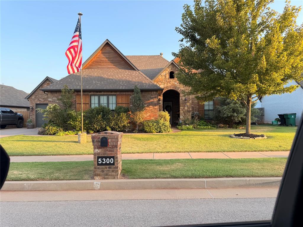 Welcome to a cozy but open floor plan in Deer Creek Schools! Close to Turnpike and Hefner Parkway, its in the ideal location and great neighborhood!! Beautiful custom built home with 5 bedrooms, 4 bathrooms, 3 car garage. 2 car is extra deep for longer trucks/suburbans or flex area. Home features include wood beams, huge center island, study, vaulted master bedroom, 12 foot ceilings in living & kitchen. Bosch appliances with double ovens and 5 burner gas cook top. Large pantry. Upstairs is large bedroom or playroom with bathroom. All bedrooms have walk-in closets. Master has off-season pull-down clothes bars. Nice size laundry room with broom closet and shiplap/mudroom area. Luxury wood-look tile throughout living room and foyer!