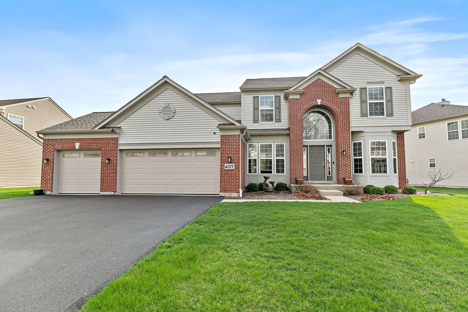Winchester Glen prime location, absolutely nothing to do but move in, designer colors throughout, soaring ceilings in the two-story family room and foyer that invite the outside in, 42" kitchen cabinets with an open concept and a center island plus, SS appliances, the first floor office/toy room or flex room can be use according to your family specific needs, custom molding in the entire home including Fireplace, professional landscaping and patio, rough in plumbing in full basement. A 3 car garage for your family storage needs or extra vehicles. Beautiful exterior with brick soldering & arch entrance! Close to I-90 and the Randall Rd corridor. This beautiful community offers 114 acres dedicated to preservation, a swing set area plus ball fields and 2.5 miles of walking and biking paths. Don't miss out on this one-of-a-kind home!