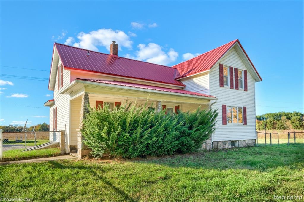 Great opportunity on this 53.5-acre vast piece of farmland that features a 3-bedroom farmhouse, a large pole barn and a workshop. The home includes a spacious kitchen area, formal dining room, along with a first-floor bedroom and first floor full bath. Upstairs includes two additional bedrooms along with the option for a fourth bedroom that needs a closet. There is a full Michigan basement excellent for additional storage. Outside you will find the large 80'x38' pole barn that features water, has spray foamed insulated rooms and includes 600+ amps of power that was added in 2021. The workshop is 24'x12' and has power as well. There are also 12+ acres of professionally fenced pasture area with underground water as well. Three parcels are included to make up the total 53.5 acres. Two parcels totaling 48 acres are side by side. The additional 5.5 acres is located off from Jones Rd and is mostly wooded. Over 40 acres of the property is tillable with around 10 acres of woods. Two ponds are also on the property. All outbuildings including the house have a metal roof. Conveniently located just a few minutes to downtown North Branch and halfway between Lake Pleasant Rd and M-24.