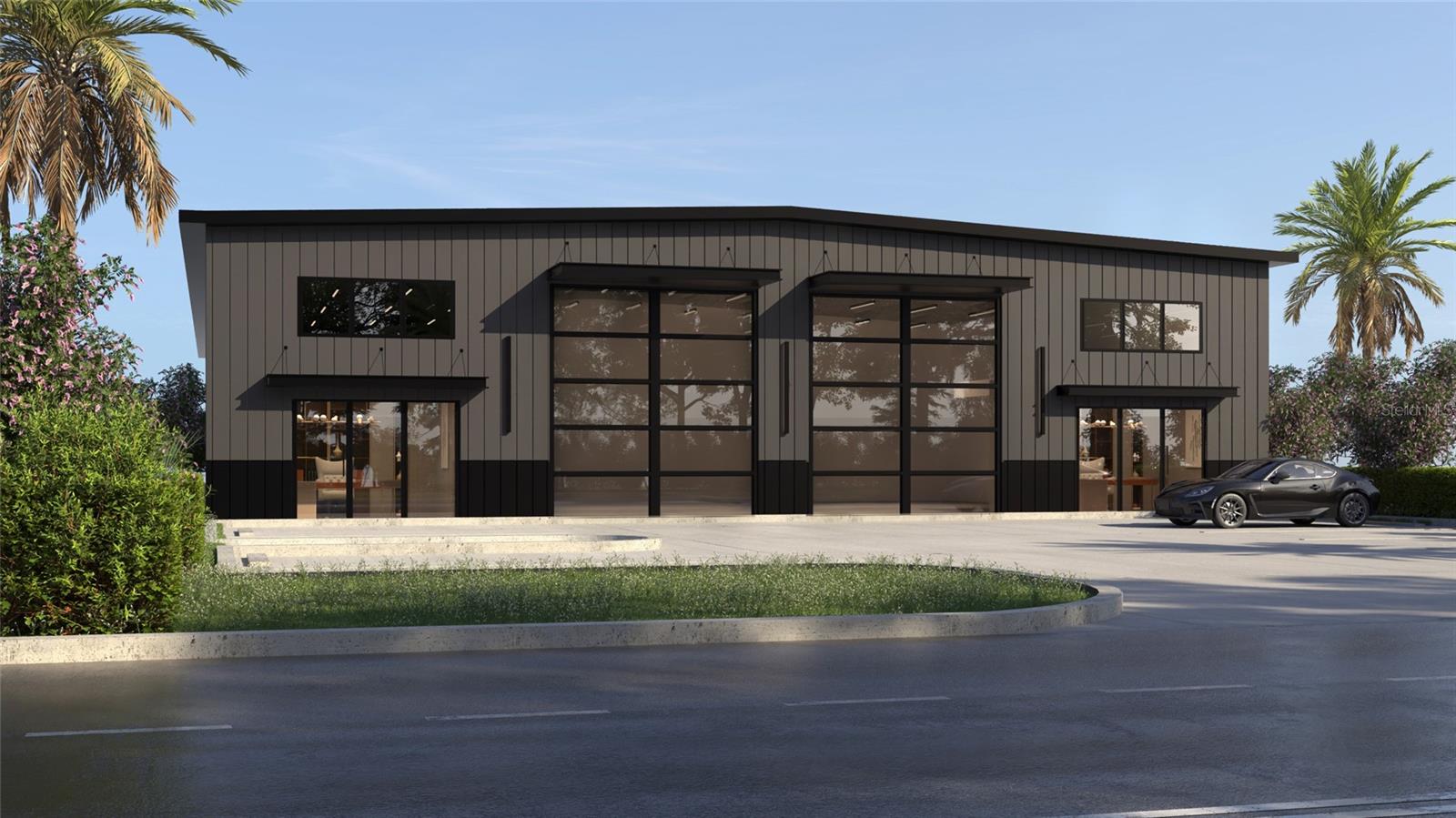 Pre-Construction. To be built. Brand new construction high-end warehouse space designed for businesses that want both functionality and professional presentation. Ideal for showroom users, contractors, automotive, storage, or service-based companies seeking a polished, client-friendly environment.The property is being offered at pre-construction pricing. Pricing is expected to increase once construction begins and again upon completion, creating an opportunity for early buyers to secure favorable pricing and build equity.Each unit includes two private offices, two restrooms, and a glass storefront-style entrance with large 13' x 14' glass overhead doors providing natural light and excellent visibility. Early purchasers may have the option to customize additional office build-out.The building sits on its own lot with no commercial HOA. The layout allows an owner-user to occupy one side while leasing the other for supplemental income, making this a strong investment or owner-occupied opportunity.