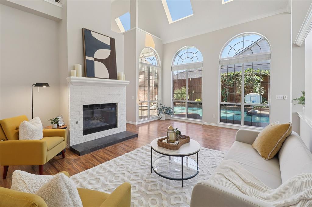 Welcome to this beautifully renovated 4-bedroom, 3-bath gem in West Plano, complete with a sparkling new pool and modern fireplace - with no HOA and zoned to top-rated Plano ISD schools (Haun, Robinson, Jasper & Plano West). The acclaimed Basis Charter School is just 3 minutes away.This move-in ready home features over $100K in designer-curated upgrades, blending style, function, and modern comfort. Recent updates include new replaster and tile for Pool & SPA, new designer interior paint, new kitchen cabinets, new light fixtures & ceiling fans, new primary closet, newer roof and gutters (2023), and more. Please see the full renovation list for details.Enjoy a bright, open layout filled with natural light, formal dining, and two spacious living areas. The flexible floor plan offers primary and guest suites downstairs, each with a full bath, plus two bedrooms and a loft upstairs with a sleek Jack-and-Jill bath. The family room’ s wall of windows overlooks the sparkling pool and private backyard — perfect for relaxing or entertaining.Located just minutes from Hwy 121 and the Dallas North Tollway, this home offers an easy commute, and convenient access to world-class dining, shopping, and entertainment at Legacy West. Combining comfort, thoughtful updates, and unbeatable convenience, it’s truly move-in ready. Schedule your private tour today!