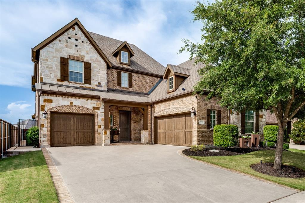 Welcome to this beautiful David Weekley home located in the highly desirable Lakewood subdivision, offering exceptional community amenities and a prime Prosper location. This thoughtfully designed home features 4 generously sized bedrooms (two downstairs) , 4 full bathrooms, and 1 half bath, plus a versatile flex room that can easily serve as a 5th bedroom, home office, playroom, or additional living space to fit your family's needs.  The home has a first floor gym with floor to ceiling mirrors, and an upstairs media -game room with surround sound with a custom barn door for privacy.  The home also includes a spacious three-car garage, providing ample parking.Inside, you’ll find expansive living areas designed for both comfort and functionality, along with abundant storage and oversized closets throughout—a rare feature in today’s homes. The impressive kitchen features upgraded granite countertops, upgraded appliances, and plenty of workspace for everyday living and entertaining. The sellers have also completed thoughtful upgrades throughout the home, enhancing its beauty, functionality, and overall appeal.Step outside to your own private backyard retreat. The finished covered patio provides the perfect setting for relaxing or entertaining, complete with a comfortable seating area, hot tub, and built-in grilling station.  Also, has an established enclosed garden with irrigation.  Whether hosting family gatherings, enjoying weekend barbecues, or relaxing under the Texas sky, this outdoor space is designed to create lasting memories.Located in the sought-after Prosper ISD, this home is currently zoned for Walnut Grove High School and offers convenient access to shopping, dining, parks, entertainment, and major roadways