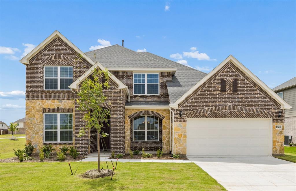 NEW CONSTRUCTION: Anna Town Square in Anna. Two-story Lawson plan. Available May 2026 for move-in. 5BR, 4BA + 3,695 sf. Open concept layout perfect for entertaining and creating a connected home environment + Bay window at owner's suite + Walk-in pantry in kitchen + No MUD or PID + Community features a refreshing pool and scenic park areas. Perfectly suited for a growing family or for entertaining.