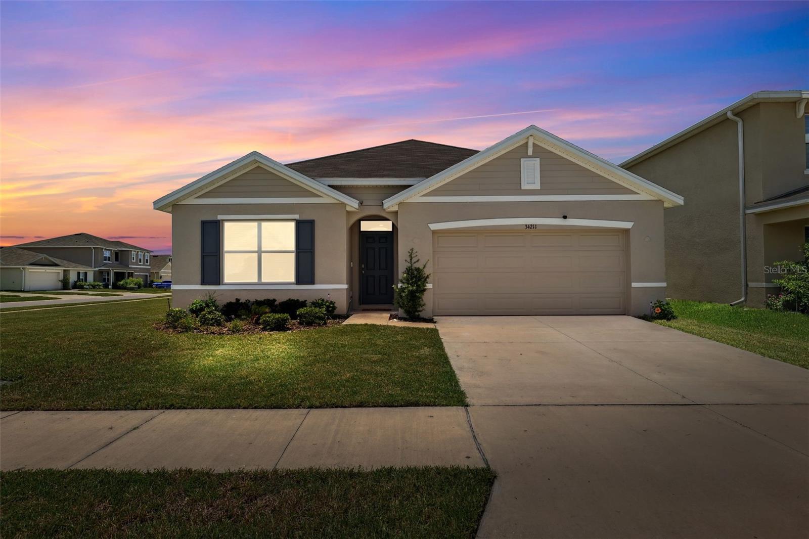 Hugh corner lot!!  Move right in to this new construction upgraded Calie DR Horton with spacious 4 bedroom 2 full bath home.  Not even 2 years old!  New water filter, osmosis water system throughout the house.  Smart home with activated alarm.  Freshly painted with new GE appliances.  Professional landscaping. Won't last long!