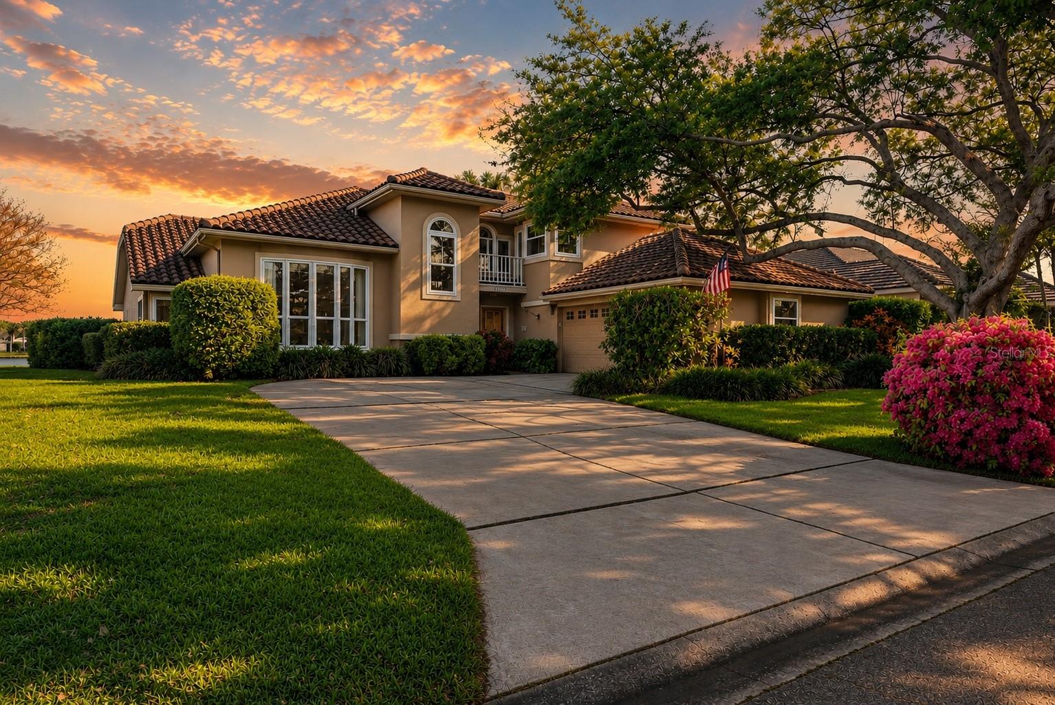 Don’t miss this spectacular lakefront estate home located in the 24-hour gated community of Placido Bayou, in a prime St. Petersburg location. This stunning two-story residence offers 3 bedrooms, 2.5 baths, soaring ceilings, and a dramatic second-level catwalk overlooking a versatile loft perfect for a home office or study space. Beveled glass entry doors welcome you into an elegant interior featuring marble flooring in all the right places and beautiful hardwood floors throughout the upstairs, dining room, family room, and first-floor master suite, adding warmth and sophistication throughout the home. The gourmet kitchen is appointed with granite countertops, a propane gas cooktop, and electric ovens, and opens seamlessly to the family room with a breakfast bar, ideal for entertaining. Enjoy breathtaking views of the largest lake in Placido from every ground-floor room. The formal dining and living rooms are a rare find, showcasing high ceilings and elegant finishes, while upstairs, a charming catwalk leads to two spacious bedrooms connected by a full Jack-and-Jill bath. The highly desirable first-floor master suite features hardwood flooring, a luxurious en-suite bath with a whirlpool tub and a large walk-in shower. Step outside to your private Pebble-Tec pool with brick pavers and take in spectacular lake views surrounded by lush palm landscaping, creating your own Florida oasis. This home is loaded with extras, including a granite desk in the kitchen, a granite wet bar in the family room, a library area, a walk-in pantry, a wine cooler, dual A/C heat pumps for east and west zones, and much more. Recent upgrades provide exceptional value and peace of mind, including all new hurricane-rated windows with over $100,000 invested, a new HVAC unit, a new tongue-and-groove wood ceiling in the lanai, a new seawall, and new pool equipment, including a pool heater. The neighborhood of Placido Bayou was virtually unscathed by Hurricanes Helene and Ian, further enhancing the appeal of this remarkable property. Furnishings may be negotiated as part of the purchase.
