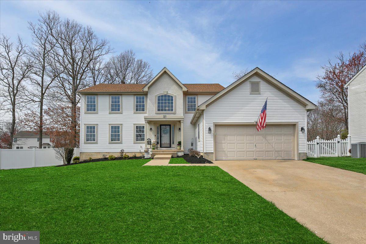 Welcome to this beautifully maintained two-story home in sought after Cobblestone Farms.  Step inside the two story foyer to view the living and dining rooms with new luxury vinyl plank flooring and recessed lighting.  The kitchen has updated granite countertops, new cabinets and long-lasting LVP flooring, leading to a cozy gas fireplace in the family room.  Step outside from the family room onto the deck and enjoy the heated saltwater pool, ranging from 3 to 6 feet deep in your own private retreat. A powder room and attached two-car garage complete the main level.  Upstairs, you’ll find four bedrooms and two full baths offering plenty of space for family or guests.  The spacious primary suite features a walk-in closet and  an attractive upgraded en-suite bathroom. The fully finished basement, perfect for additional living space, entertainment, or a home office is equipped with a sump pump for added peace of mind.  Recessed lighting throughout creates a bright and inviting atmosphere for all.  Don’t miss the chance to make this your home!Seller is closing on new home mid June 2026