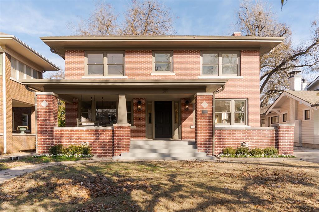 Nestled in the most picturesque and enchanting pocket of Oklahoma City, this historic Heritage Hills residence captures the timeless charm that make this neighborhood one of the most beloved places to call home. The home’s location offers effortless access to local favorites like Harvey Bakery, Commonplace Books, Midtown, Paseo and other nearby amenities that make this area so coveted. Thoughtfully restored, the 4-bedroom, 2.5-bath home includes a dedicated office, a wonderfully versatile 1,000 sq ft basement, and a rare, fully updated 1-bed, 1-bath studio attached to the two-car garage; perfect for guests. Nearly every surface has been renewed with extraordinary intention, blending old-world charm with modern luxury. The redesigned layout flows effortlessly through sunlit rooms adorned with restored original hardwood floors, original chandeliers, designer lighting, and Morris & Co. wallpaper that add warmth and heritage charm at every turn. The completely rebuilt kitchen feels straight from a design magazine, featuring a wet bar, premium appliances including a Bertazzoni range, and custom white oak cabinetry with thoughtful built-ins that elevate beauty, maximize storage, and enhance functionality. All-new electrical, plumbing, ductwork, Smart Nest thermostats, underground electrical service, Ring cameras, and 220V outlets provide peace of mind and modern convenience, while the detached studio offers its own WiFi-enabled mini split and a gas line prepared for a future outdoor kitchen or firepit. Expansive new wood decks invite you to enjoy the backyard beneath the canopy of mature trees, creating the perfect backdrop for morning coffee, lively gatherings, or quiet evenings. An extraordinary opportunity to own a lovingly restored piece of Heritage Hills history.