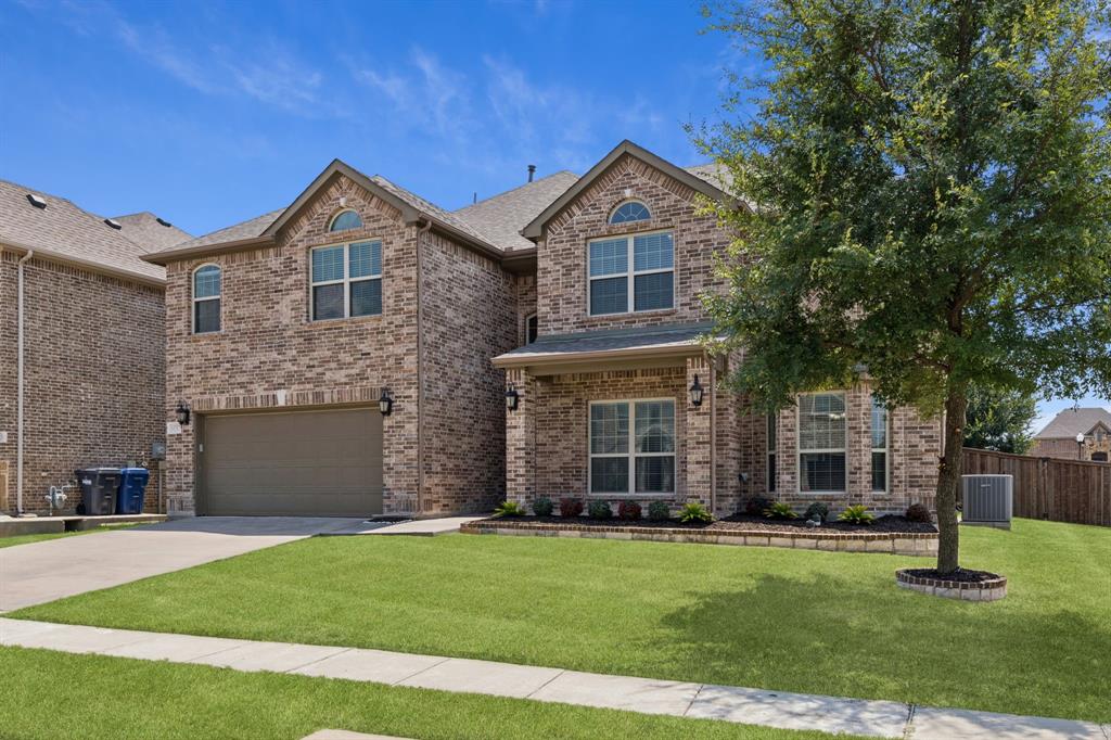 TWO Primary Suites is perfect for multi-generational living and will not disappoint. Downstairs features a primary bedroom with ensuite bathroom, a separate tub and shower, separate dual sinks, private toilet and large walk-in closet. A second bedroom and full bathroom are also downstairs for added convenience. The upstairs primary bedroom with ensuite bathroom offers the same features, meaning no one must compromise. Upstairs also features two additional generous-sized bedrooms with a shared bathroom, a large game room and media room with equipment are ready for you to enjoy. Updated with new 2025 carpet, fresh paint, & modern fixtures, the home exudes a clean, contemporary feel.  One of the largest in the neighborhood and is sure to satisfy those desiring a more space for everyone or room to grow.  
The well-appointed kitchen shines with granite countertops, a large island, gas cooktop, separate oven, & ample cabinet and countertop space & includes the stainless-steel refrigerator. The kitchen flows into the open concept living with soaring ceilings and tons of natural light beaming through large windows throughout. It is an entertainer’s dream by offering both formal dining and living rooms - perfect for larger gatherings. Outside features landscaped beds, shade trees and green grass across a generous sized corner lot & a covered back patio is ideal for relaxing or hosting. 
Plus more. The garage is set up for EV-charging adding modern conveniences. Situated in the top-rated Prosper ISD, the elementary school, walking trails, parks, and the Prestwyck community center with pool are just moments away. Shopping, Grocery, Entertainment and Restaurants are a quick drive offering convenience for all. Easy access to 380 & North Dallas Tollway + Preston RD makes commuting a breeze.  Move-in ready! Don’t miss your opportunity to take advantage of a versatile home, a rare find in a prime location. Ask your agent for a tour today. You will be glad you did.