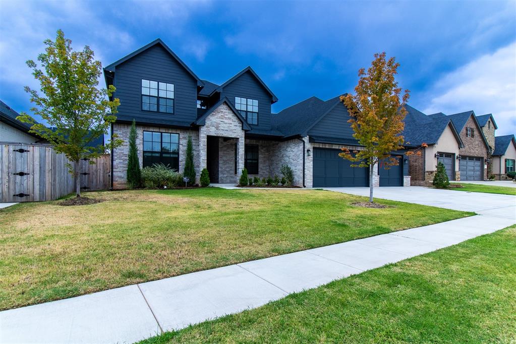 This stunning westside Norman home is just one year old, and features 4 bedrooms and 3 bathrooms, along with a dedicated study and a bonus room. Upon entering, you’ll find a welcoming layout, with the study to the right and a guest bedroom and full bath to the left. The spacious open concept living, dining, and kitchen area is perfect for entertaining. The kitchen is equipped with a gas stove, double oven and a built-in side-by-side fridge/freezer. The built-in microwave is in the oversized pantry. The master suite boasts a soaking tub, a spacious walk-in /roll-in shower, a backlit vanity, and convenient access from the closet to the laundry roomom. The concrete safe room provides that extra layer of security and peace of mind. Upstairs, there are two additional bedrooms, a bathroom, and a bonus space. The extra large covered back patio provides the perfect retreat for all your summer entertaining needs. This home truly must be seen in person to appreciate its beauty and functionality! Professionally designed. Owner is broker of VanGuard Firm Realty, LLC.
