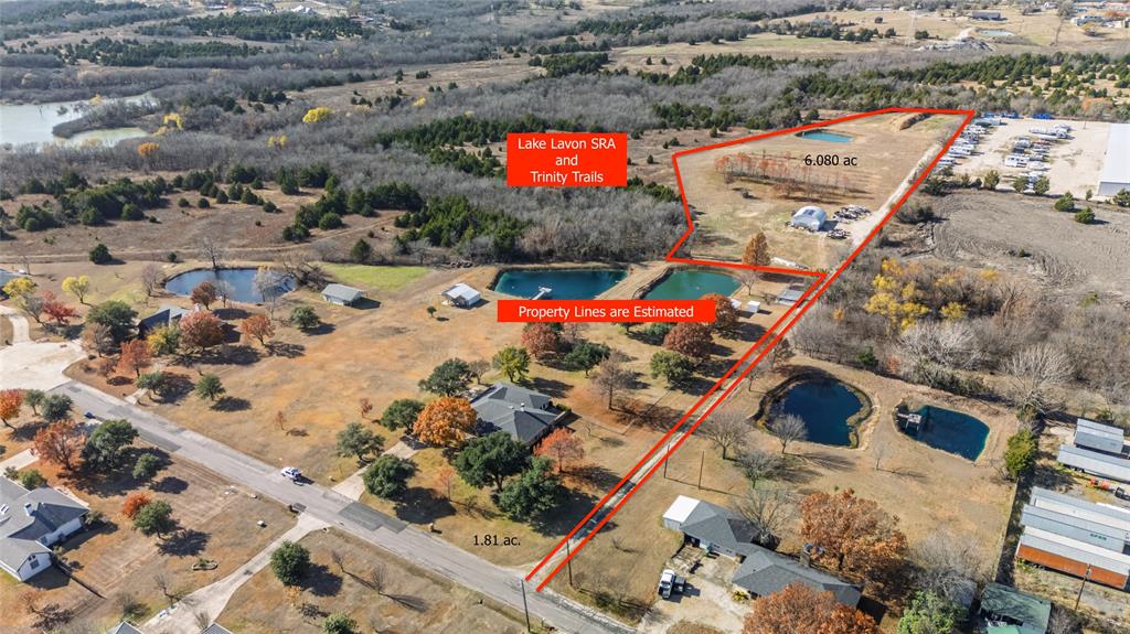Prime 6.08 acres of land inside the city limits with a large Workshop! ideally positioned adjacent to residential growth and outdoor recreation, you'll find this prime lot near Lake Lavon and Collin Park Marina. This versatile tract offers outstanding potential for development, owner-user operations, or long-term investment in a high-demand area. Excellent access and proximity to Lucas, Wylie and St. Paul make this a rare acreage opportunity. Existing metal building and pond provide endless possibilities. Buyer to verify zoning and permitted uses. Additional house on 1.8 acres that adjoins it, can be bough together to make it a house, pond, workshop, and 7.894 total acres. Lots of options with this parcel in the Wylie school district!