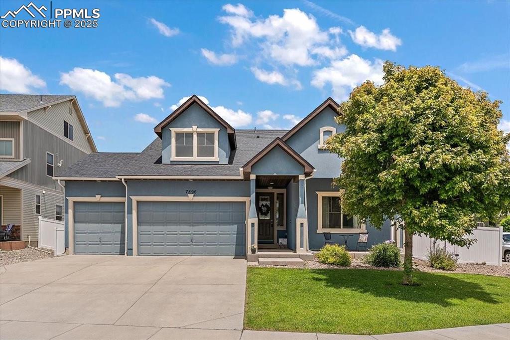 Welcome to your dream home, perfectly situated on a spacious corner lot and thoughtfully designed for comfort, entertaining, and multi-generational living. The chef’s kitchen is a true showstopper—featuring abundant cabinetry, a double oven, and an oversized island that’s perfect for gatherings. The main-level primary suite offers a serene retreat with a cozy sitting area and a spa-inspired en suite bath. An additional bedroom, full bath, and convenient laundry room are also on the main level. Upstairs, you’ll find a full mother-in-law suite complete with a private bath and loft—ideal for guests or extended family. The finished basement adds even more versatility with two oversized bedrooms and a full bath, providing plenty of space for everyone. Step outside to enjoy Colorado’s sunshine in the expansive yard, where a large patio is ready for summer BBQs and outdoor fun. With a 3-car garage, fenced yard, and an unbeatable layout, this home truly has it all.