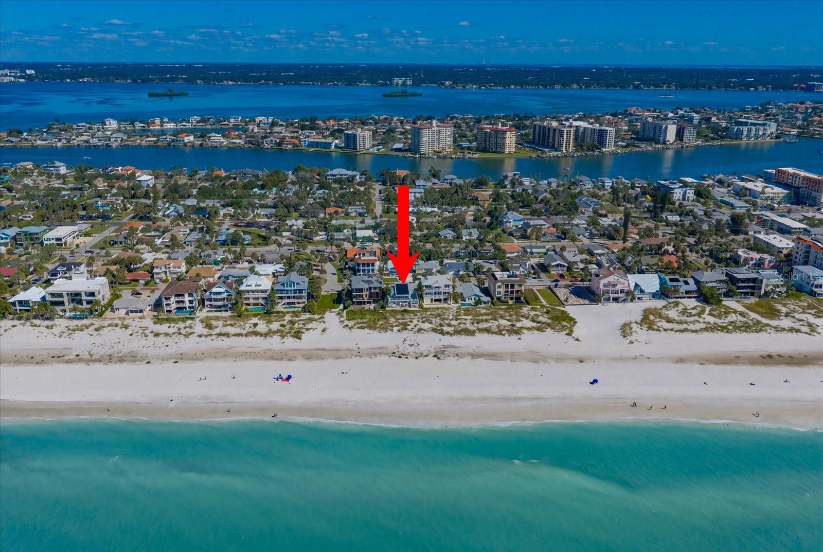 THE VERY EPITOME AND LITERAL INTERPRETATION OF WHAT A BEACH HOME IS, AND SHOULD BE IS REALIZED WITHIN THIS SUBLIME CLEARWATER BEACH GULF AND BEACH FRONT RESIDENCE ON THE VERY SUGAR SANDS OF THIS COUNTRY’S MOST COVETED BEACH. POISED WITHIN THE 700 BLOCK OF ELDORADO AVE., THE LOCALE IS IDEAL- MINIMAL STEPS TO THE SAND, YET JUST ENOUGH OF A LOW SCALED SEA OAT PRIVACY BUFFER, AND THE EASE OF A SHORT WALK TO THE SHOPPES, RESTAURANTS AND GASTROPUBS THAT DEFINE THE NORTH BEACH CORRIDOR. SOVEREIGN VIEWS OF UNADULTERATED SUN, SAND AND SEA PLAY OUT BEFORE YOU AS THE WESTERN SKIES AHEAD GRANT YOU YEAR ROUND SUNSETS. UPON ENTRY AND ASCENSION OF A NEWER STAIRCASE DESIGNED AND THOUGHTFULLY BUILT OUT BY THE CURRENT STEWARDS THE VISTAS ARE IMMEDIATE AND AWE STRIKING. A $1.5 Million Dollar Pre-2020 Renovation Was Executed By The Previous Owners. Without equivocation every slider from the living, dining and kitchen arenas point due west, open up to a covered lanai that stretches the entirety and width of all the living space, and will take your breath away. The Primary suite also showcases the poignant Gulf and beach panoramas, and shares this brilliant lanai. Two more well scaled en-suite bedrooms encompass this singular level of a remarkable floor plan. A GRACIOUS DOWNSTAIRS BONUS/ REC/ POSSIBLE GYM AREA OFFERS ACCESS TO YET ANOTHER OUTDOOR COVERED SITTING AREA AND SEA SIDE HOT TUB. BATHED IN SUBTLY ETHEREAL COLORS, THE ARCHITECTURALLY RELEVANT LIV ROOM OFFERS POST INDUSTRIAL BEAMS FLANKED BY CATAPULTING CEILINGS. THE KITCHEN AND BATHS ARE DRENCHED IN TIMELESS PALETTES OF WHITE, WHERE A PROFOUND SENSE OF LESS, BUT MORE REIGNS SUPREME. WITHIN THE LAST 20 MONTHS A NEW A/C AND BOTH UPPER AND LOWER FLOORING WAS CHANGED OUT. MOST OF THE APPLIANCES ARE LESS THAN 2.5 YRS. OLD. Electric Shades over every window and slider contained within, SOLAR POWER FOR NEXT TO NO ENERGY COSTS. A WHOLE HOUSE ELEVATOR. A 2 Car Garage plus additional driveway parking, NEWER-3 Year old pavers installed in the front and back. I AWAIT YOUR ARRIVAL..