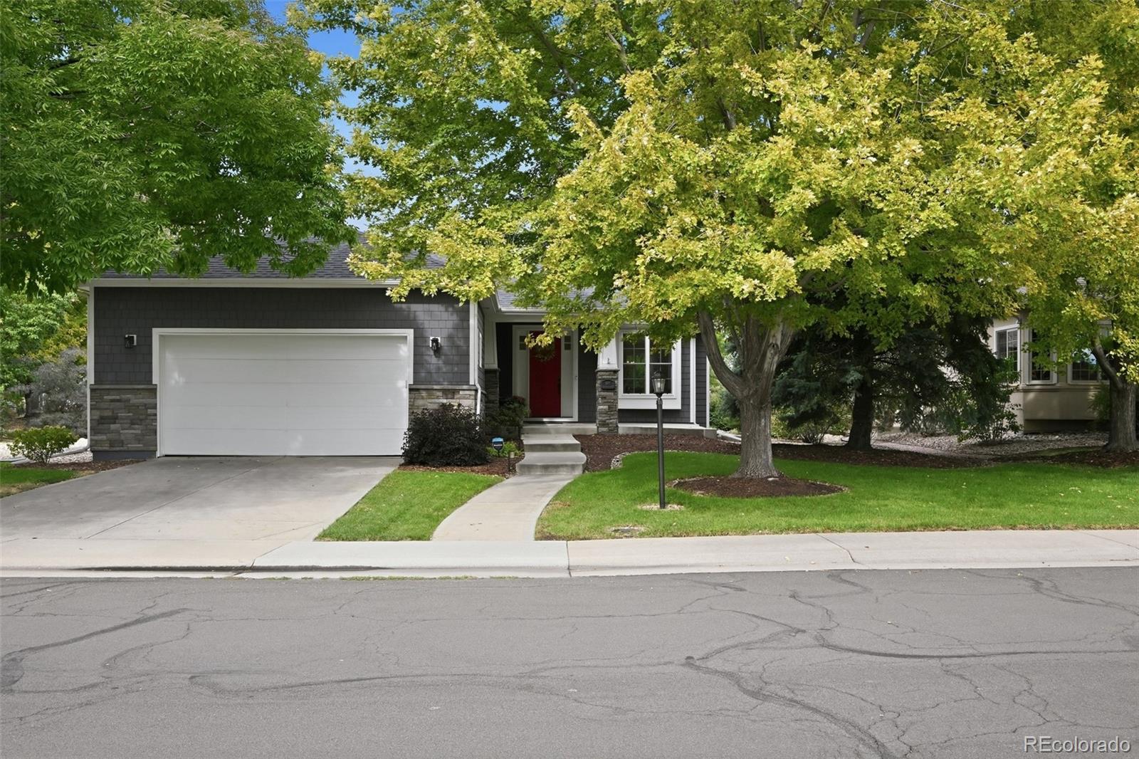 Tucked into the Blue Heron Estates neighborhood, this 4-bedroom, 3-bathroom, 2-car garage fully renovated home sitting on a level lot is a home that’ll wow you as soon as you open the door. Vaulted ceilings & wide windows bring the outside in, with greenery everywhere you look to include sights of the common space trail. The open floorplan has been designed to bring out the best use of each space, with a floor-to-ceiling fireplace surrounded by custom cabinetry, a large kitchen island with quartzite countertops, custom soft-close maple cabinets, & a 6-burner Wolf cooktop. The dining area accommodates a 6-seat table near the expanded sliding doors. The primary also features a vaulted ceiling, a wall of windows, & a spa-style bath with a glass door leading you into 4 shower head options. Completing the main floor is an office/ guest room, a lovely hall bath, & a laundry closet that you can customize with doors. Downstairs, the finished basement looks as new as it did when it was designed in 2020. There’s another living area with room for exercise equipment, an adorable playroom that can be converted to a storage room, & a bedroom foyer that leads to two additional bedrooms + a full, 2-sink bathroom. The backyard landscaping was also renovated, with a focus on privacy along with beauty. BHEis known for its amenities: residents enjoy the security of a gated community with an eye-catching drive to the front gate. The clubhouse includes adult & toddler pools, tennis/pickleball & basketball courts, a playground & a large park for events & play. This ranch home is not your typical ranch, it gives cottage-in-nature vibes. If you’re looking for an updated ranch that lives larger than its footprint in a beautiful established neighborhood & fantastic location, look no further. This home has it all.