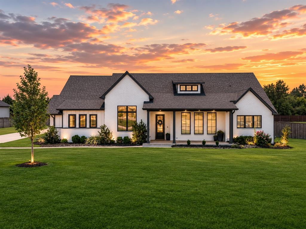 Welcome to this exceptional custom home in the exclusive gated community of Addington Farms in the prestigious Deer Creek school district. Situated on a beautifully manicured 1-acre lot, this stunning 4 bed, 3.5 bath home with a study/flex room offers approximately 3,000 SQ/FT & a spectacular resort-style backyard with pool & spa. Wood-look tile flooring leads into a stunning living room anchored by a grand fireplace, custom built-ins & sliding glass doors overlooking the resort-style backyard. The gourmet kitchen features a massive quartz island with extended seating, abundant cabinetry with pull-out drawers, stainless appliances, a walk-in pantry & a serving bar with pass-thru window to the patio. An adjoining scullery with additional cabinetry, countertop space & a 2nd refrigerator enhances both beauty & function. The elegant dining room is highlighted by a designer fixture, while a stylish barn door reveals a versatile butler's pantry ideal as a coffee bar or beverage station. Behind double barn doors, the private study/flex room offers endless possibilities. The luxurious primary suite is a true retreat with soaring cathedral ceiling, private patio access & a spa-inspired bath featuring dual vanities, a whirlpool tub, walk-in shower & custom walk-in closet. Two spacious guest bedrooms share a Jack-&-Jill bath, while the versatile upstairs bonus suite includes a large closet, cabinetry, countertop space with sink & mini fridge. The side entry features a mud bench, oversized laundry & half bath. The 3rd-car garage includes a rare pull-through door to the backyard. Outside you'll enjoy an expansive covered patio, additional open entertaining space, a heated resort-style pool with hot tub & lighting, plus an oversized backyard with plenty of room for kids, pets or a future workshop. Luxury homes with this combination of gated living, premium amenities, one-acre homesites & exceptional outdoor living rarely become available. Schedule your private showing today!