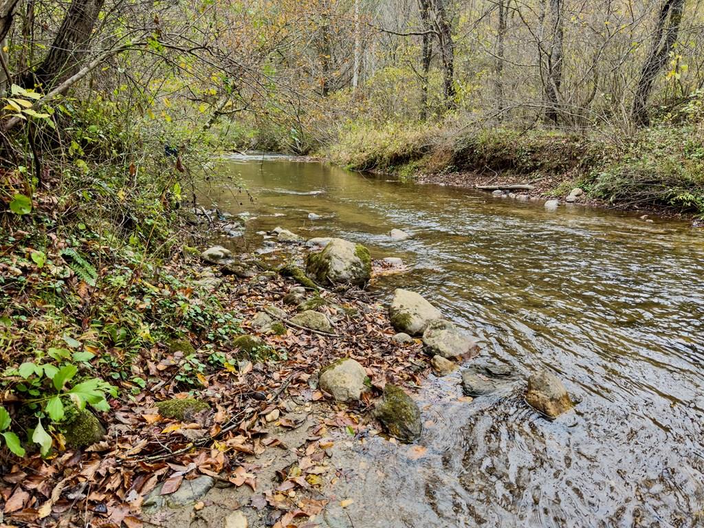 Discover the possibilities with this remarkable 72-acre tract of secluded mountain land, offering the perfect blend of privacy, recreation, and potential agricultural use. Nestled in a peaceful rural setting, this property features a bold, year-round creek running through THE CENTER, with over 2,500 feet of creek frontage on both sides, creating a stunning natural focal point and providing an excellent water source for wildlife and farming opportunities. The land includes multiple established cornfields, making it an ideal setup for hunters seeking to attract and hold game, or for buyers looking to begin their own mini farm or food plot operation. The existing fields offer a great starting point for expanding agricultural use, wildlife management, or recreational enjoyment. Access to the property begins from a state-maintained paved road, providing convenient entry to the area. Internal trails throughout the property allow for exploration by side-by-side or four-wheel-drive vehicles. While these trails offer solid access to many areas, they may require improvements for standard SUV travel, adding an opportunity for the next owner to further develop the property's internal road system. Located near one of the established cornfields, you'll find a hunting blind already in place, which will convey with the property, giving outdoor enthusiasts an immediate advantage for hunting season. Whether you're searching for a private hunting retreat, recreational getaway, or the foundation for your own rural homestead or mini farm, this unique property offers ample acreage, abundant wildlife habitat, flowing water, and seclusion—all while still being accessible by paved road. Opportunities like this are becoming increasingly rare. Come explore the potential and natural beauty this exceptional 72-acre property has to offer.