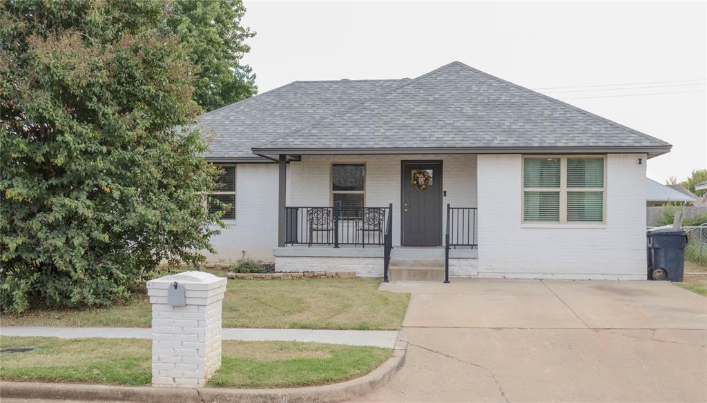 Come check out this charming house off of Sunnylane in OKC.  This property bodes a generous front porch and a large backyard.  Perfect for quiet time or entertaining.  As you walk in, you are greeted with so much natural light and an open concept from the living area, all the way to the kitchen.  This house is home to many new features.  Floors, roof, hvac, lighting, just to name a few.  3 bedrooms and two bathrooms with new features throughout.  Grab your agent or call to book your showing before this one goes.  It won't last long!!!
