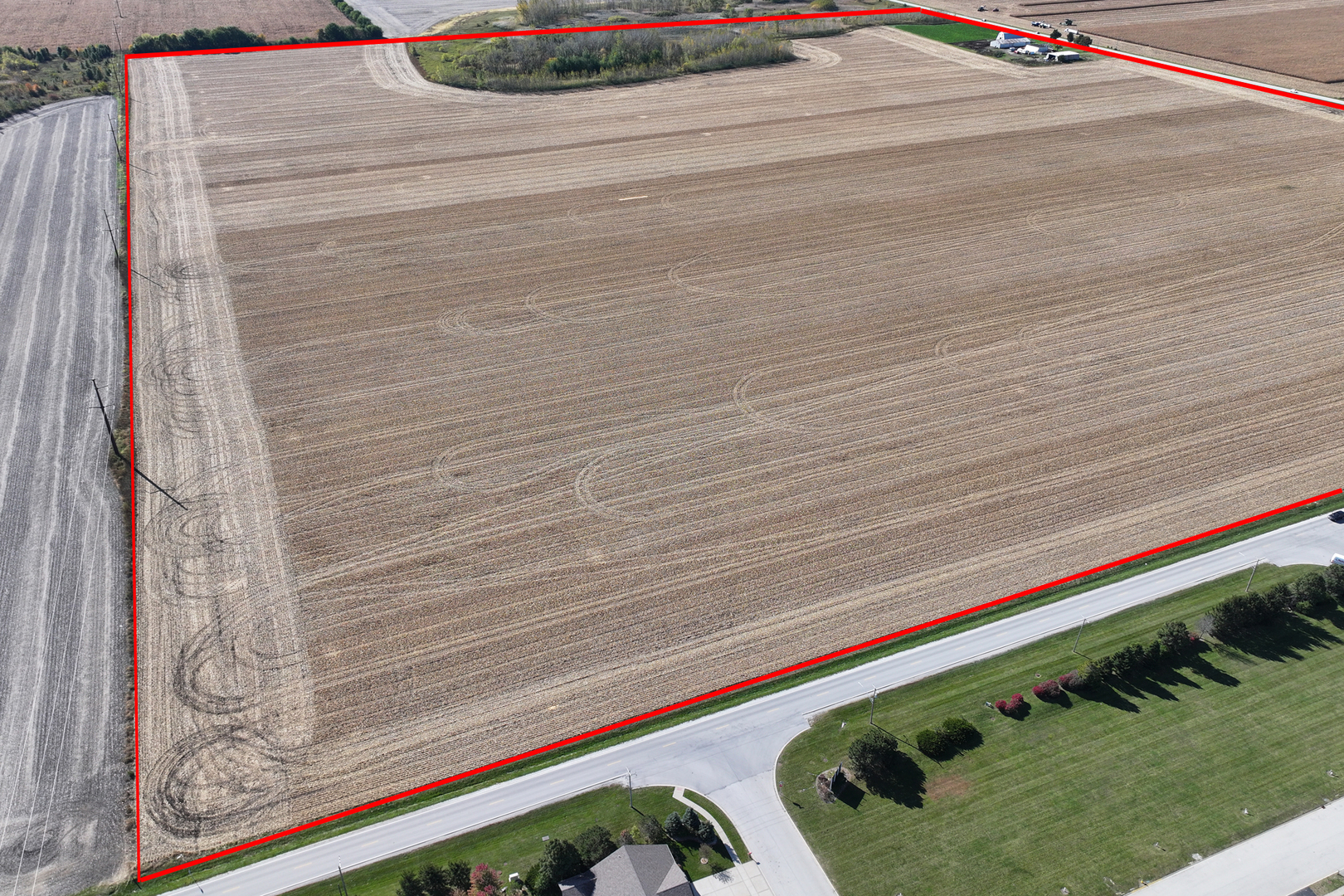 143.3 ACRES | B-1 + R-1 | PRIME BOURBONNAIS DEVELOPMENT OPPORTUNITY. Approximately 10 acres of B-1 commercial zoning at the prominent north/west corner and approximately 133.3 acres of R-1 residential zoning, with 5,100+ feet of road frontage. Originally known as the Oxford development, the property was annexed into the Village of Bourbonnais in 2006 and later became known as the Lakes of Bourbonnais.  The Village has extensive historical development files, including preliminary subdivision plats showing approximately 255 residential lots, roads and easements, with a proposed 20-acre lake concept. Historical engineering and soil information is also available for buyer review. An existing 0.4-acre pond with mature trees adds character to the property. Currently generating income from crop production and shed rentals. Conveniently located near major transportation routes and the proposed Chicago South Suburban Airport.  **Historical plans are for reference only; future development requires current municipal review and approval. Buyer to independently verify zoning.