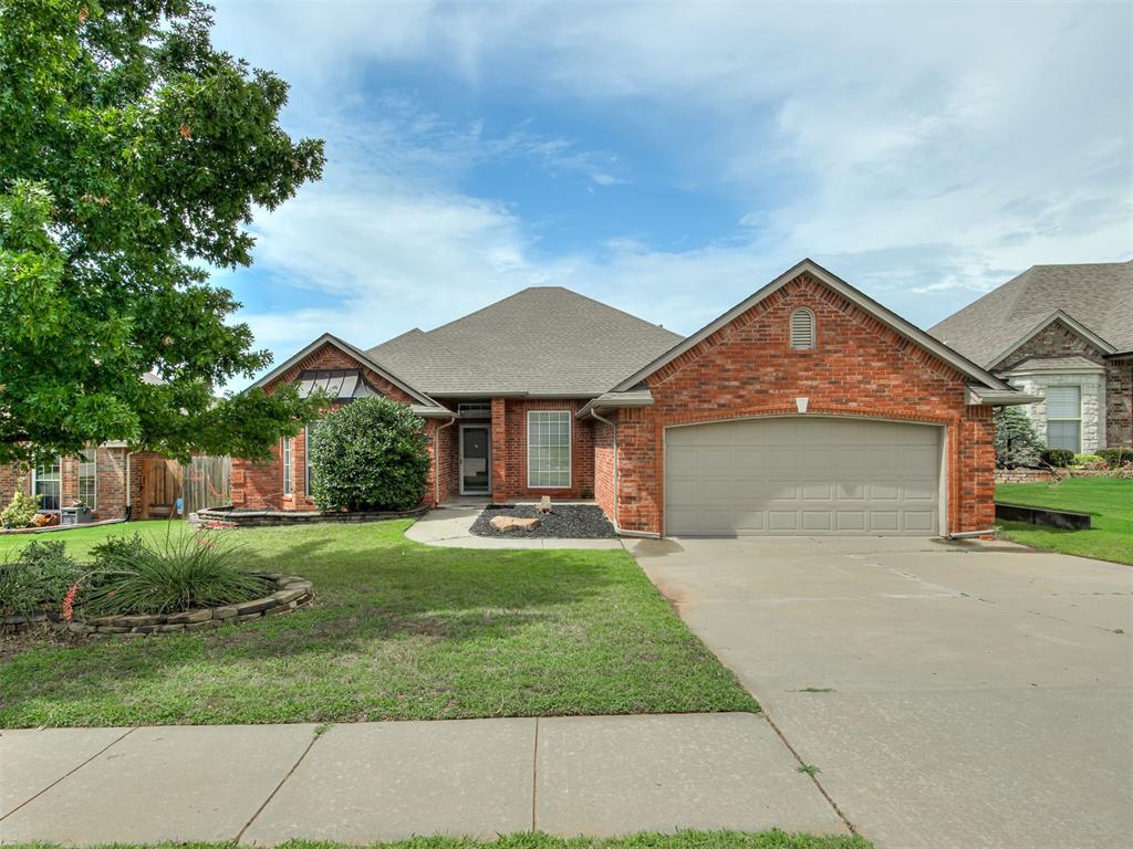 Welcome to this beautifully designed home in the highly desirable Rock Creek addition! Offering 3 spacious bedrooms, 2.5 bathrooms, and a dedicated home office, this thoughtfully designed floor plan provides the perfect balance of comfort and functionality.The open-concept living area flows seamlessly into a well-appointed kitchen featuring granite countertops, ample cabinetry, and plenty of workspace for cooking and entertaining. The private primary suite offers a spacious retreat with an en-suite bath, while the secondary bedrooms provide comfort and flexibility for family or guests.A rare tandem 3-car garage provides exceptional space for vehicles, storage, or a workshop, and the included storm shelter offers added peace of mind during Oklahoma's storm season. Step outside to enjoy the fully fenced backyard, perfect for relaxing, entertaining, or outdoor activities.Residents of Rock Creek enjoy access to the neighborhood community pool and are conveniently located near shopping, dining, parks, and major highways, with an easy commute to Tinker Air Force Base, downtown Oklahoma City, and surrounding areas.Combining modern finishes, functional living spaces, and sought-after neighborhood amenities, this home is ready to welcome its next owners. Schedule your private showing today!
