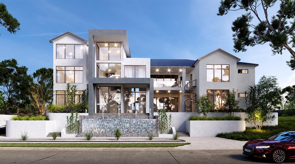 Discover an extraordinary opportunity to secure one of the most coveted homesites in Enchanted Hills — an exclusive, guard-gated community in the heart of Castle Hills. Enchanted Hills offers residents immediate access to world-class golf, fine dining, Legacy West, The Star, Grandscape, upscale shopping, and top-rated schools. The homesite is surrounded by beautifully manicured landscapes and high-end estates, creating an unparalleled setting for your future residence. Included with the lot are custom architectural plans by Monaco-Pinnacle, an ultra-luxury homebuilder known for modern design and exceptional craftsmanship. The proposed 9,303 sq ft residence is a turnkey vision thoughtfully designed across three levels, showcasing a contemporary exterior with expansive windows, a dramatic waterfall feature, and an iron-gated driveway. Inside, the plan features a basement level with a secure storm room, a full four-car garage, and a private gym. The main floor is designed for both comfort and sophistication, offering two bedrooms, an executive study, a prep pantry, and a spacious terrace that blends seamlessly with the indoor living areas. The second floor continues the thoughtful layout with four additional bedrooms, a game room, a covered deck, and a private balcony to enjoy serene surroundings. The third floor completes the design with a media room and loft, creating an elevated entertainment space perfect for hosting or unwinding. Outdoors, the backyard is designed for luxury living with two patios, including one featuring a full outdoor kitchen—ideal for gatherings, relaxation, and year-round enjoyment. The home is strategically oriented to capture stunning golf course views of The Lakes at Castle Hills, an acclaimed private 18-hole club recognized by Golf Digest as one of the Top 100 Best Courses in Texas. Build the residence you’ve always envisioned in a setting curated for those who expect nothing less than the extraordinary.