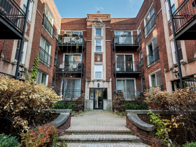 Beautiful Condo in Old Irving Park area inside a courtyard brick building-Your new unit features 2 Bedrooms & 1 full bathroom. Nicely updated   Enjoy the  Layout Including the Large Balcony off the Living Room & Kitchen, Marble Bathroom, Good Closet Space, In-Unit Laundry, Easy Street Parking, located near the Metra!  Amazing condo perfect for occupants or investments!