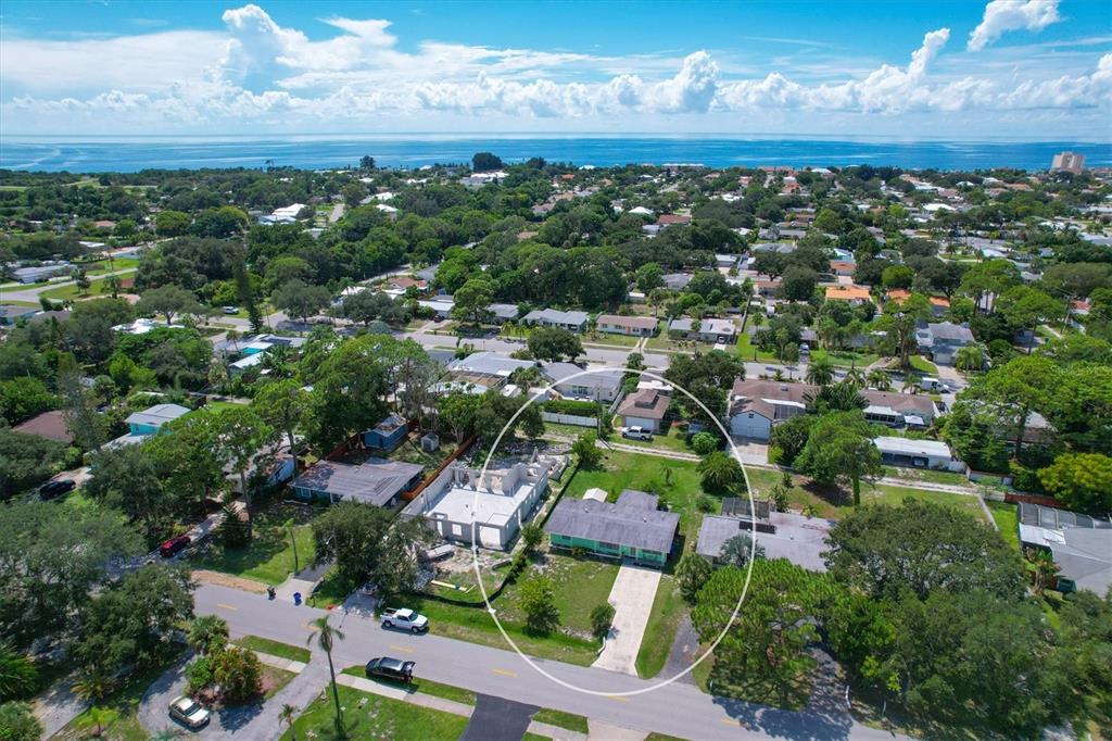 Overhead view to Gulf of Mexico