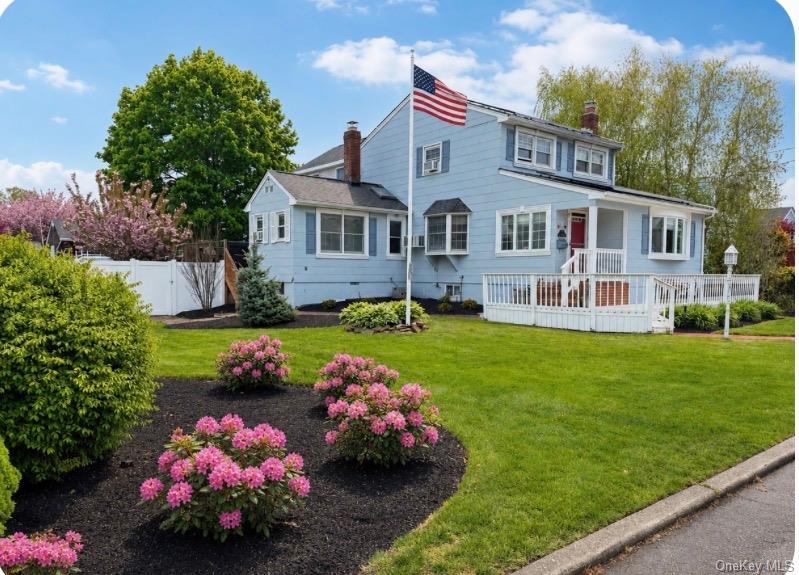 Designed for the way people live today, this beautifully maintained home in Babylon Village's highly desirable Fred Shores neighborhood offers generous living space, thoughtful updates, and exceptional indoor-outdoor living. A beautifully updated spacious eat-in kitchen, fully owned solar panels, a detached finished office/studio, and a large entertaining deck overlooking the fenced backyard make this home as practical as it is welcoming.The thoughtfully designed first floor features formal living and dining rooms, a warm and inviting family room with sliding doors leading to the rear deck, a beautifully updated spacious eat-in kitchen with stainless steel appliances, a skylight, and a breakfast area, plus a first-floor office conveniently located next to a full bath. The formal living and dining rooms also provide the flexibility to be arranged in the way that best suits your lifestyle.Upstairs, you'll find four generously sized bedrooms served by a conveniently located full hall bath.A standout feature is the detached finished 9' × 14' office/studio with updated electric—ideal as a home office, home gym, creative pursuits, hobbies, or simply a private retreat. Step outside to the spacious rear deck featuring recently updated decking and brand-new railings, creating the perfect setting for entertaining, outdoor dining, or simply enjoying the large fenced backyard with plenty of open space.Enjoy the long-term value of fully owned solar panels, helping keep annual electric costs at approximately $1,300/yr  with no solar lease payments. Additional features include in-ground sprinklers, a full unfinished basement offering abundant storage and future possibilities, easy access from the second-floor hallway to a spacious floored attic providing even more convenient storage, and a detached 1½-car garage.Residents enjoy access to the private Fred Shores community beach, along with Babylon Village amenities including the Village pool, parks, marinas, boat slips, charming restaurants, boutique shopping, and convenient Long Island Rail Road service to New York City. Taxes are $15,869 including Village Taxes of $1,815.