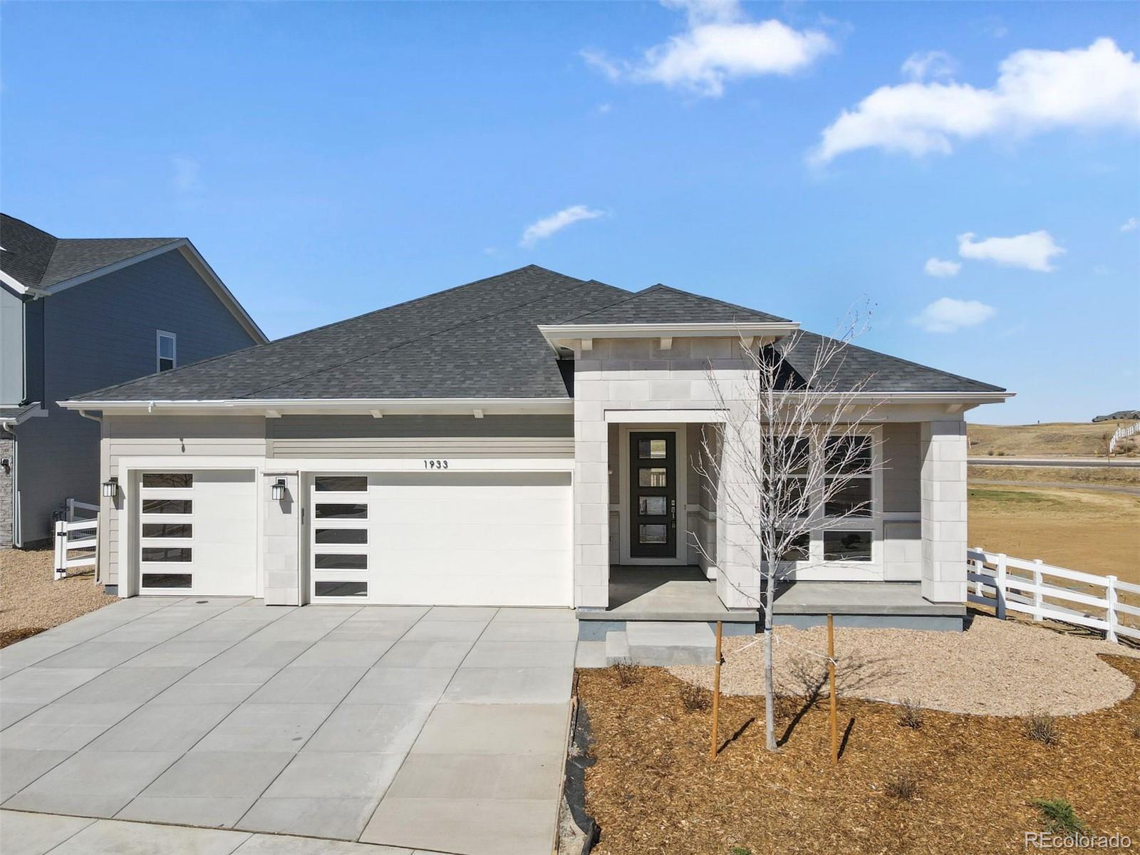 Plan 5002 is a stunning one-story, garden-level residence spanning 2,223 square feet, thoughtfully designed with three bedrooms and two and a half baths. The heart of the home is a spacious great room that flows seamlessly into the kitchen and dining nook—perfect for entertaining or relaxing while enjoying views of the golf course. The primary bedroom features a generous walk-in closet and private bath, while a flex room provides versatile space for a home office or playroom. Additional highlights include a three-car garage, covered patio, and abundant storage, making this home an ideal blend of style, comfort, and picturesque surroundings