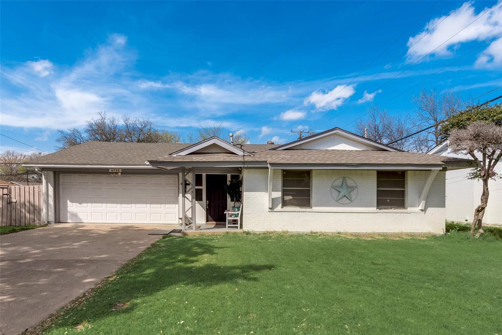 Welcome to this 3 bedroom, 2 bathroom home boasting an open floorplan, situated conveniently near shopping, schools, parks, and just minutes away from TCU & downtown Fort Worth. The kitchen features granite countertops & stainless steel appliances. The wood-look laminate & tile flooring throughout the home provide both elegance and durability, making maintenance a breeze. One of the unique features of this property is the potential income-producing apartment with a separate kitchenette. Whether it's for guests, extended family, or rental income, this space provides endless possibilities. Outside, enjoy the in the inground heated pool & spa, perfect for unwinding after a long day or entertaining friends & family year-round. Additionally, this home comes equipped with a new HVAC system. With its prime location and impressive features, this property offers the ideal blend of convenience, comfort, and opportunity. Don't miss your chance to make this your new home sweet home!