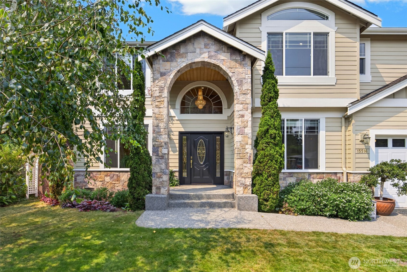 Builder’s own custom masterpiece, this home showcases exceptional craftsmanship and architectural detail at every turn. Rich crown molding, tray ceilings, and bespoke cabinetry highlight a level of quality rarely seen in today’s builds. With thoughtful design and everyday comfort at its core. The chef’s kitchen is ideal for entertaining, offering abundant storage, a butler’s pantry, full pull-out pantry shelving for optimum usability, and KitchenAid stainless steel appliances including a double oven. An expansive island provides casual seating plus space for a second full dining table.  A main-floor bedroom adds valuable flexibility as a home office or multi-generational guest suite, paired with a full bath for convenience. Upstairs, the generous primary suite features a walk-in closet and a spa-inspired five-piece bath. A substantially insulated 16' x 16' media/family room creates the perfect setting for movie nights or gatherings.  Car and workshop enthusiasts will appreciate the oversized fully insulated 3-car garage, complete with a dedicated utility sink. The outdoor spaces are equally impressive with a beautifully designed patio ideal for entertaining.  Move-in-ready and truly one-of-a-kind, this lovingly maintained home nestled in a cherished neighborhood and only a 10 minute walk from Meadowdale Beach Park-95 acres of natural beauty with a scenic 1.5 mile trail leading to a Puget Sound beach. Opportunities like this are rare.