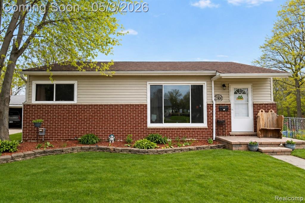 Charming move-in-ready 980 sq ft ranch featuring 3 bedrooms and 1.5 baths. This home offers a partially finished full basement with additional living space, a half bath, and laundry area. Situated on a corner lot in a quiet neighborhood, it includes a fenced backyard with a deck—perfect for entertaining. Conveniently located with easy access to freeways, shopping, restaurants, and nightlife.