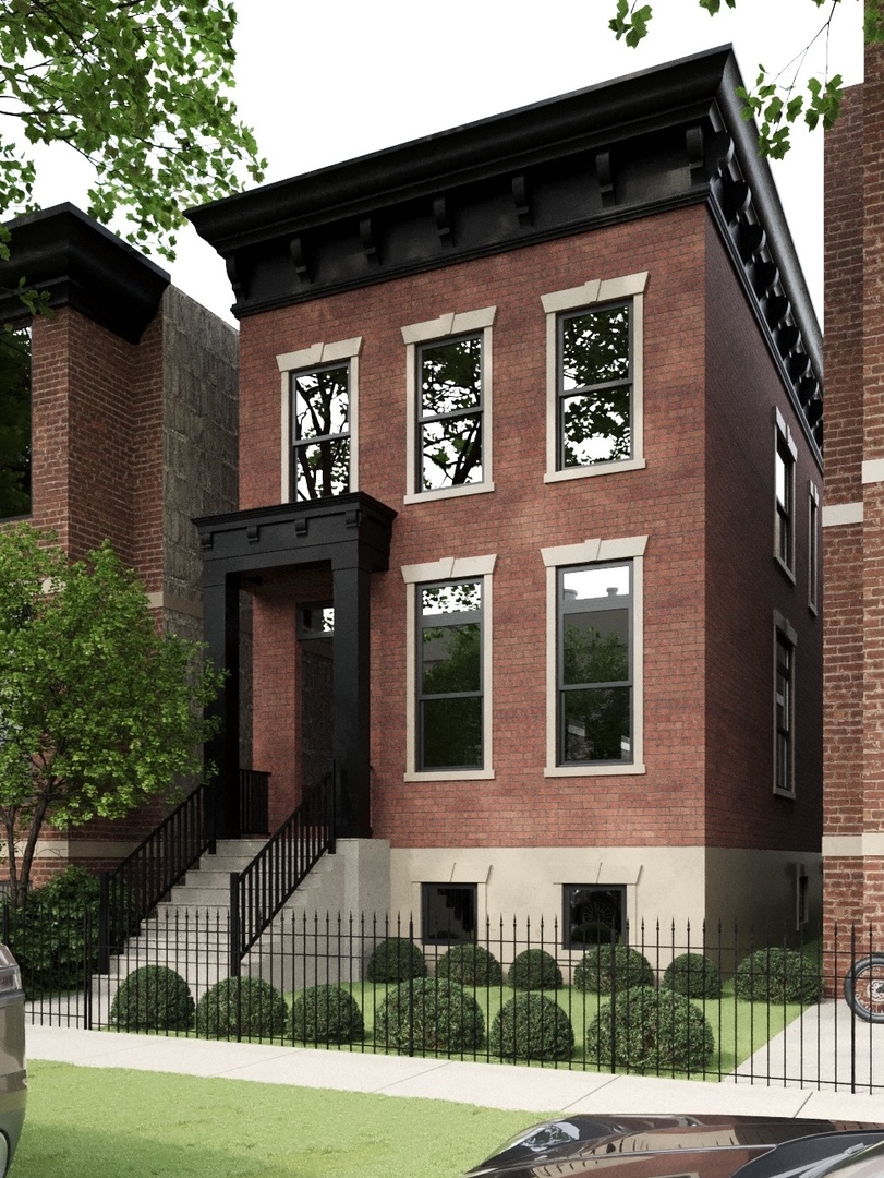 This preconstruction single-family home offers a luxurious living experience on this historic block, in the sought-after Wicker Park neighborhood of Chicago. With 6 bedrooms and 4.2 baths, this stunning property spans over 4,200 square feet across three levels, showcasing exceptional architecture and craftsmanship. Upon entering, you'll be greeted by a beautiful foyer leading to a formal living and dining room, creating an ideal space for entertaining. The kitchen is a chef's dream, featuring custom cabinetry. The finished basement includes a family room, a half bath, and two additional bedrooms, one with an ensuite full bathroom. Upstairs, you'll find four bedrooms filled with natural light and exquisite finishes. The primary suite is a highlight, offering a spa-like bathroom and expansive custom walk-in closets. The home is complete with a 2-car garage, with a private rooftop deck, and professional landscaping, making it the epitome of luxury living.