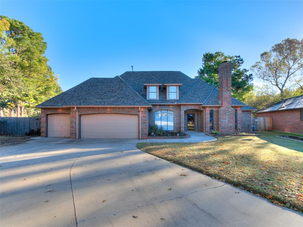 Welcome to this well-maintained residence in the desirable Fox Lake addition, offering a perfect blend of comfort and privacy in a serene, wooded cul-de-sac setting. This charming two-story home is nestled on an oversized lot featuring 4 spacious bedrooms, 3.5 bathrooms and ample living spaces for cozy living or effortless entertaining. An executive office enveloped in wood paneling with a cozy fireplace and built-in shelving is ideal for productive work-from-home days. A convenient powder bathroom is near the entry, while the inviting living area features a wet bar with a recently replaced wine fridge and views of the lush, wooded backyard landscape. The formal dining room, adorned with classic shutters and built-in cabinetry, seamlessly flows to the heart of the home. The kitchen showcases granite countertops, large sink, beautifully crafted stained cabinets, matching paneled appliances and island. The dining area overlooks the pool and backyard oasis, which seamlessly flows to an additional living space complete with built-in cabinetry and a brick fireplace surrounded by large windows. The backyard is surrounded by trees, offering abundant patio space and an in-ground pool complete with a cover and a safety fence for your peace of mind. The primary suite has fresh paint and features recently replaced carpet, along with crown molding, a tray ceiling, and convenient access to the backyard patio. Through the French doors, discover an updated shower, double vanities, ample closet space and a soaking tub for spa-like indulgence. Upstairs, you’ll find three spacious bedrooms, and two bathrooms, each offering large closets, accompanied by substantial storage spaces and custom-built cabinetry to meet all your organizational needs. Residents of Fox Lake enjoy trails, ponds, parks, and a sparkling neighborhood pool. With easy highway access to I-35 and close proximity to shopping and dining, it combines convenience with the tranquility of suburban living.