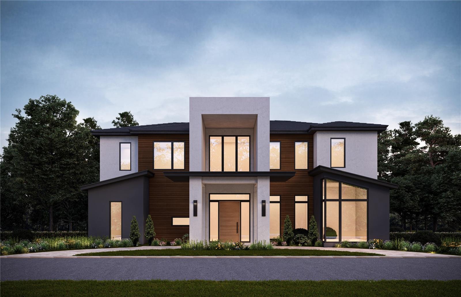 One or more photo(s) has been virtually staged. Pre-Construction. To be built. Stunning Custom-Built Modern Home with Luxury Finishes sitting on a DOUBLE LOT in Reunion.  This brand-new construction home boasts 4 spacious bedrooms, 5 full bathrooms, and 2 convenient half bathrooms, all thoughtfully designed with sleek, stylish finishes that reflect modern elegance. A three-car garage offers ample parking and storage space.  As you enter the home, you'll be greeted by a striking main floor featuring elegant tile flooring and concrete lime-washed side walls that add a touch of architectural sophistication. The open floor plan creates a seamless flow between the living spaces, perfect for both family living and entertaining. The chef's kitchen is a true standout, featuring a sleek wood island accent that complements the high-end finishes throughout. The expansive family room is anchored by a multi-sided fireplace and enhanced by an impressive linear LED lighting feature in the ceiling, adding warmth and ambiance to the space. A conveniently located powder room off the living area ensures ease for guests. The primary suite is a true retreat, offering a generous walk-in closet, dual sinks, and beautifully inviting fixtures. An additional gym or flex space, featuring cork flooring, provides an ideal area for personal fitness or creative use. Step outside to experience the ultimate in outdoor living. The backyard is an entertainer's dream, complete with a summer kitchen, sparkling swimming pool, and relaxing spa, all surrounded by a spacious pavered deck—perfect for soaking up the Florida sun. A contemporary stairway with cable railing leads to the upper floor, where you'll find a second primary suite along with two additional bedroom suites. The loft area provides access to a balcony that overlooks the pool, offering both privacy and breathtaking views. Above the garage, you'll find a versatile mancave or 5th bedroom with its own private balcony and full bathroom, making it an ideal space for guests or a private retreat.  This home is the perfect blend of luxury, functionality, and contemporary design, offering everything you need for a comfortable and stylish lifestyle.Reunion Resort is a one of a kind 2300 acre Resort and Golf community that has many amenities including a water park complete with water slides, lazy river, zero entry pools & food and beverage service, 3 award-winning golf courses designed by the legends of golf (Palmer, Watson & Nicklaus), 11 pools throughout the community, mini putt putt golf, world class tennis courts, pickleball courts, playgrounds, dog parks, golf cart & bike rentals and several on-site restaurants to include fine dining. Reunion Resort is located just 6 miles to Disney and the parks, and a short drive to the Orlando International Airport