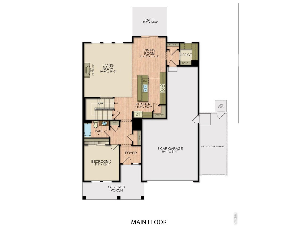 Rare opportunity to own a beautiful two-story home with a premium location overseeing private open space. This home blends thoughtful design with modern elements. The spacious open-concept great room's ceiling soars to the second floor and the dining area is anchored by a gourmet kitchen inclusive of dual ovens, range with integrated air fryer, designer hood, and built-in microwave/electric oven combination - ideal for both everyday living and elegant entertaining. Finishing off the main level is a spacious bedroom, well-appointed full bath, a large pantry plus separate morning kitchen. The upper level boasts your Primary retreat with a 5-piece bath & two walk-in closets, 3 secondary bedrooms supported by 2 additional bathrooms. A unfinished basement full of potential. With no metro district, low taxes, and HOA dues that include high-speed fiber internet, this home offers exceptional value and comfortable living. Under construction. Pricing, plans, and specifications are subject to change without notice. Renderings and images are artistic representations; certain exterior and interior features, landscaping, and design elements may be optional or not included in the purchase price.