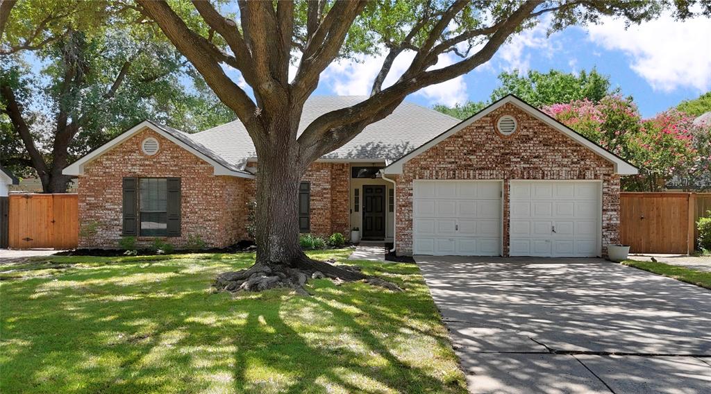 Welcome home to a place where comfort, character, and thoughtful updates come together beautifully. From the moment you arrive, you'll appreciate the care and pride of ownership that shines throughout this inviting home. Filled with natural light, the thoughtfully designed floor plan offers warm, welcoming spaces perfect for everyday living and gathering with family and friends. The heart of the home seamlessly connects the kitchen and living areas, creating an ideal setting for everything from cozy evenings at home to holiday celebrations and entertaining. Step outside and discover a backyard designed to be enjoyed year-round. Whether you're relaxing on the patio, hosting weekend cookouts, or spending sunny afternoons by the pool, this outdoor space offers the perfect backdrop for making memories. A backyard storage shed with electricity provides endless possibilities for a workshop, hobby space, or additional storage, while the newer privacy fence (2024) features a convenient double gate for easy backyard access. This home has been thoughtfully maintained with valuable recent improvements that provide both peace of mind and everyday convenience, including a new Class 3 impact-resistant roof installed in July 2026, a new variable-speed pool pump (2024) for enhanced energy efficiency, and new French patio doors (2025) that beautifully connect the indoor and outdoor living spaces. Located in an established neighborhood with convenient access to endless shopping and dining, 1.5 miles to Parr Park, and zoned for the highly acclaimed Grapevine-Colleyville ISD, this home offers the perfect balance of comfort, connection, and convenience. More than just a home, it's a place to slow down, gather together, and create lasting memories for years to come.