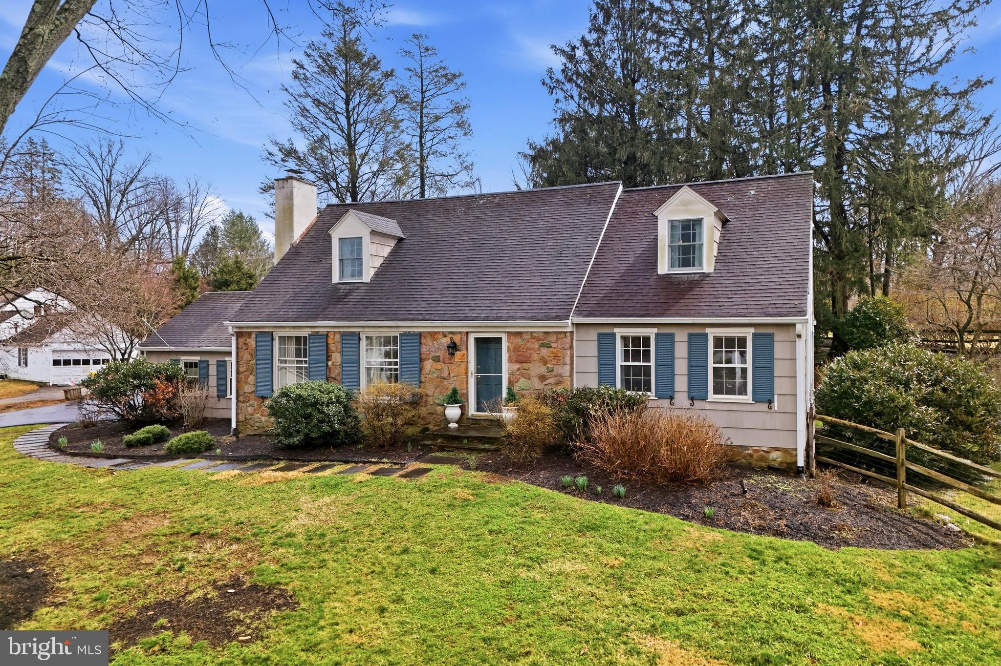 ********OPEN HOUSE 3/29 IS CANCELLED ********Welcome to 601 Cedar Lane. Situated on a lush 0.78-acre lot, this charming Cape Cod offers a thoughtful blend of charm, space and functionality. Enter the foyer and you’ll immediately notice timeless hardwood floors, abundant natural light, and neutral tones throughout. The living room features a wood-burning fireplace surrounded by built-in shelving, while the formal dining room offers ample space for entertaining. The kitchen is equipped with stainless steel KitchenAid appliances, granite countertops, tile backsplash, and opens to the family room addition—the heart of the home. This space features cathedral ceilings, a wood-burning fireplace, and is filled with natural light from a striking half-moon window and glass doors that overlook the patio and backyard. Just off the family room is a bedroom and full bath, currently used as a guest room/home office. The first floor also includes an oversized primary suite with a private bath. Upstairs, you’ll find two spacious, sun-filled bedrooms and an additional full bath. Downstairs, the finished basement provides additional living space with luxury vinyl flooring, a workout area, laundry, and additional storage. Outside, enjoy a stone patio and expansive yard on a lush ¾-acre lot. Additional features include a two-car garage and a state-of-the-art geothermal heating system installed in 2022, all just minutes from Villanova University and everything the Main Line has to offer!