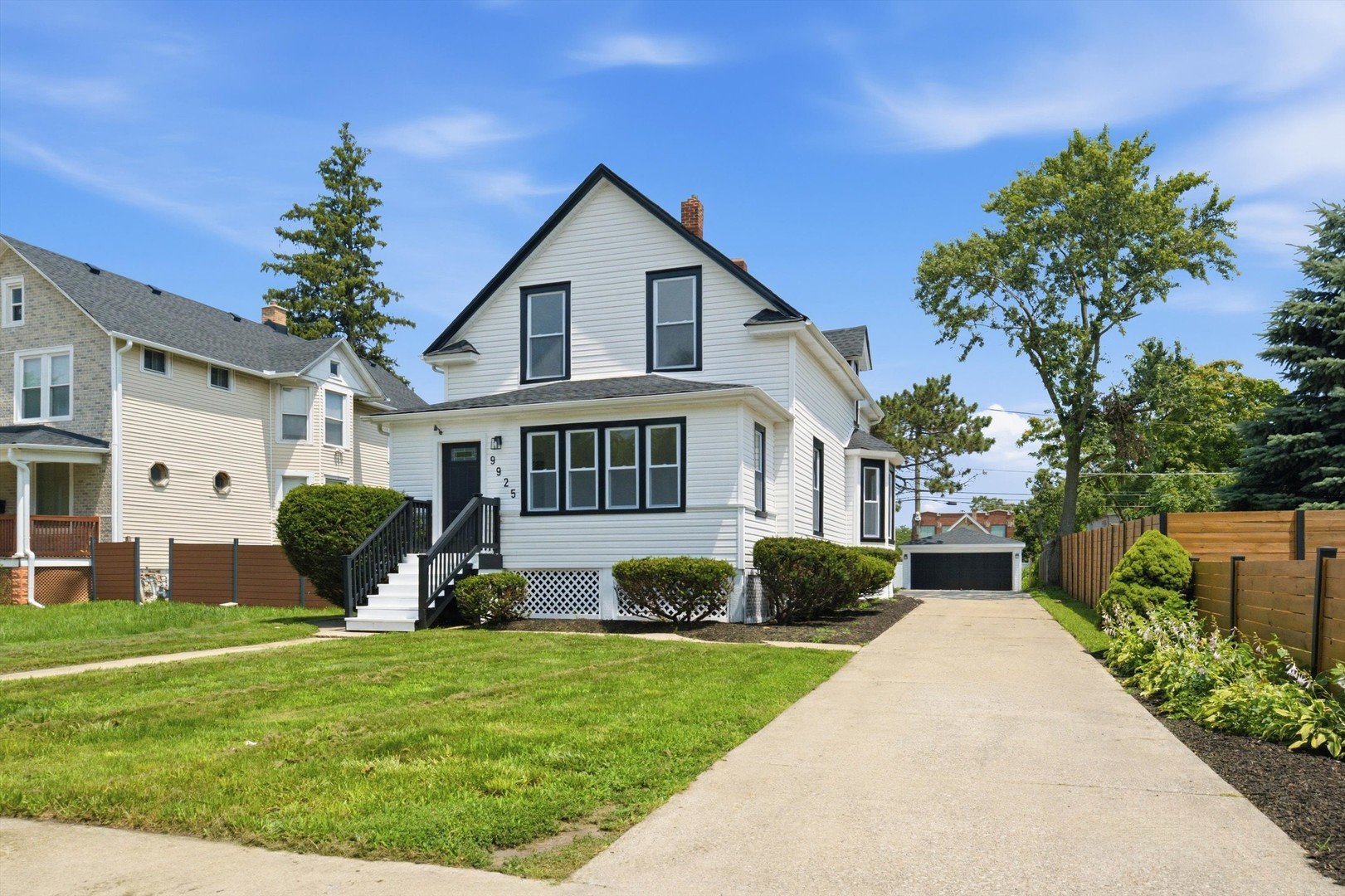 Gorgeous newly renovated 5-bedroom, 3-bath home in the desirable Beverly neighborhood. This home features an open floor plan with spacious rooms and plenty of natural light, luxurious bathrooms, and a modern living room fireplace. Situated on an oversized lot with a large fenced backyard, side driveway, and detached 2-car garage. The finished basement includes a large rec room, bonus room, fifth bedroom, laundry room, and plenty of storage. Conveniently located near parks, schools, local restaurants, and the Metra, with easy access to everything Beverly has to offer.