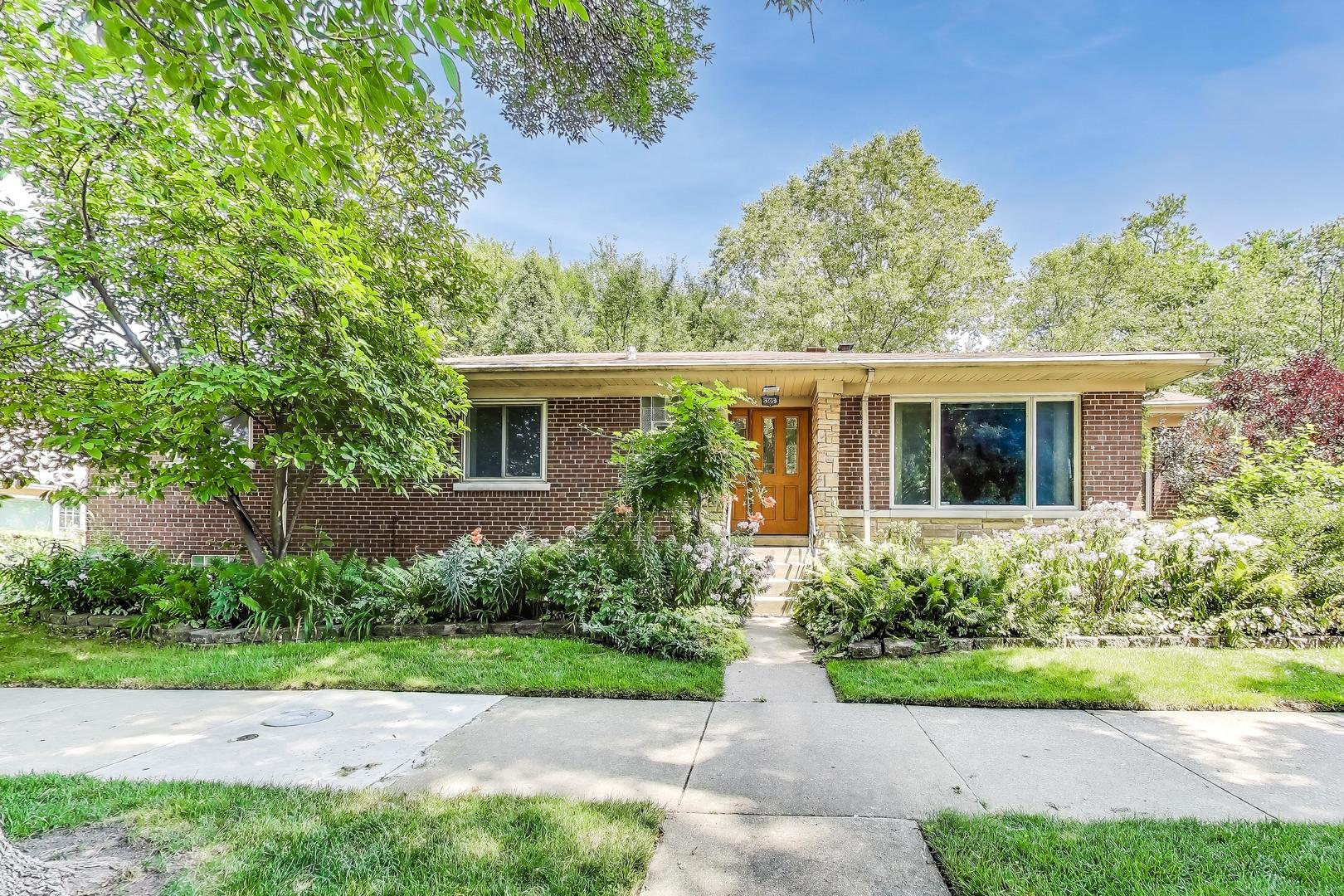 One-of-a-kind custom-built 4-bedroom, 2.5-bath solid brick ranch in the highly sought-after Budlong Woods neighborhood. This impeccably maintained home sits on a quiet corner lot just steps from scenic Legion Park. The main level features a bright and spacious floor plan with a large eat-in kitchen, a sun-drenched living room with a wood-burning fireplace, a formal dining room, and a den or office with a picture window. Three generously sized bedrooms and 1.5 baths are complemented by gleaming hardwood floors, newer windows, and central HVAC.  The finished lower level offers exceptional living and entertaining space with a huge family room complete with a wet bar, a large fourth bedroom, an updated full bath, recessed lighting, ceramic tile flooring, a laundry room, abundant storage, workshop and room to expand. Outside, the beautifully landscaped yard with a patio provides the perfect place to relax and unwind. An attached one-car garage and additional driveway parking add to the convenience.  Located in a vibrant neighborhood, this home offers easy access to bike and walking trails along the Chicago River, Galter Life Center, River Park's swimming pool and splash pad, a dog park, nature centers, and the restaurants, shops, and festivals of Lincoln Square. This is a rare opportunity to own a distinctive home in a prime location.
