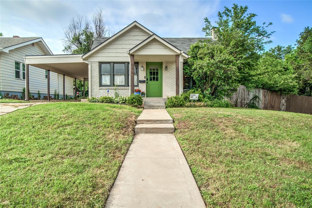 Cute updated Bungalow in Central Park. Perfectly situated between the Paseo and Western Ave District. Great location for Restaurants, Galleries, and Parks. Lots of updates in 2017 including remodeled kitchen with granite countertops and new appliances. Also in 2017 fresh interior painting, light fixtures, ceiling fans, and remodeled bathroom. Living room with mock fireplace and beautiful wood floors. Large Dining room open to Living room with wood floors. Large secondary bedrooms. Study with new carpet and lots of windows overlooking backyard. Nice wooden deck in backyard for entertaining. Metal storage shed in back to stay with property. A must see !