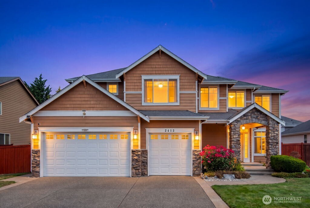 Welcome home to this exceptionally well-maintained two-story home where pride of ownership is evident at every turn. Thoughtfully cared for over the years, maintenance has never been deferred, offering buyers confidence and true move-in-ready condition. The inviting covered front porch, beautiful stone accents, and manicured landscaping create outstanding curb appeal, while the spacious three-car garage provides plenty of room for vehicles, storage, and hobbies. Inside, you'll find a functional floor plan with generous living spaces designed for both everyday living and entertaining. Step outside to the covered back patio, a wonderful extension of the home's living space that's perfect for year-round outdoor dining, relaxing, and hosting guests. The fully fenced backyard offers room to play, garden, or simply unwind. Ideally located for both commuters and those who enjoy staying close to home, you'll appreciate the easy access to major highways, shopping, dining, parks, and everyday conveniences. This home truly offers the perfect combination of quality, comfort, and location.