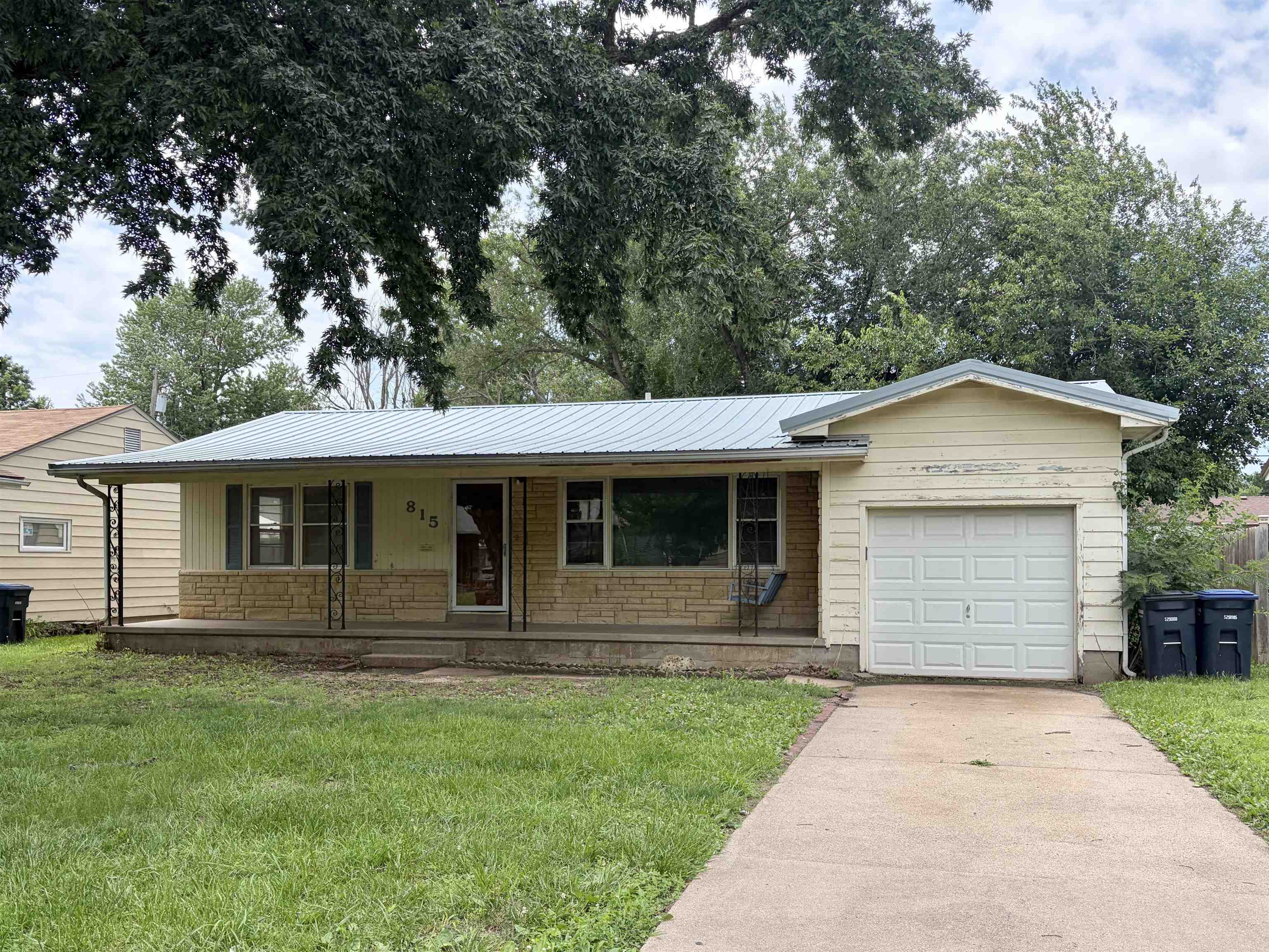 3-Bedroom 1-Bath 960 Sq Ft Home with Spacious Backyard!!! This home offers Original wood floors in the bedrooms, and some other practical improvements.  Which include a METAL ROOF, ELECTRIC PANEL, and SEWER LINE under house ALL LESS than 2 YEARS OLD!!!  Improvements offer peace of mind for new owner. The attached 1-car garage adds convenience, while the large fenced backyard is perfect for pets, play, or gardening. Enjoy outdoor living with a covered patio area and a storage shed for all your tools and hobbies.