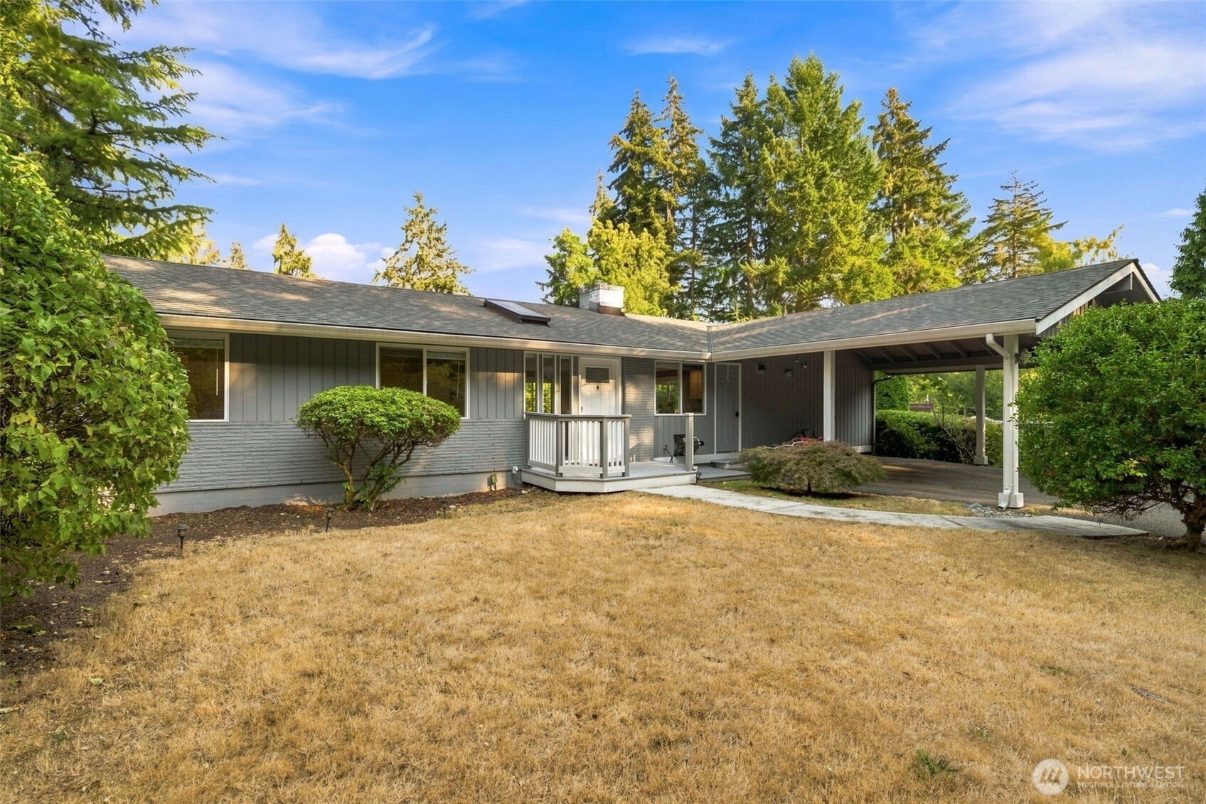 Nicely updated and immaculately maintained 5BRs3BAs One story with Daylight basement home sits on a large level lot in the heart of Wilburton in Bellevue! Natural Preserved greenbelt with trails across the street linked Wilburton Hill Park, Kelsey Creek Farm Park and Bellevue Botanical Garden! Minutes walking to International School. Unbeatable convenient commute to Downtown Bellevue, Meta in New Spring District and Microsoft main campus in Redmond. Easy access to I-405 & I-90 to Downtown Seattle and SeaTac airport.  The thoughtfully renovated interior features laminate floors, abundant natural light, new heating and central A/C and a spacious chef's kitchen with updated appliances. Flexible floor plan offers excellent potential for multi-generational living, home office, guest quarters or recreation space. Enjoy two expansive decks-including a covered deck ideal for year-round outdoor dining and entertaining. The other one deck overlooking the private, fully fenced backyard. New roof was installed a couple of years ago! A short driving to all of the amenities West Bellevue could offer! such as the shopping, fine dining and major events in Downtown Bellevue! Top-rated and Award-Winning Bellevue Schools. A rare combination of space, location and lifestyle in the heart of Bellevue!