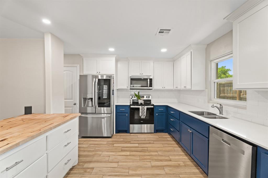 Welcome to 104 N Rambling Oaks – where modern updates meet timeless charm. This beautifully remodeled home offers a fresh exterior with new everything! Flooring, paint, gutters, modern tile, and an inviting front porch that sets the tone for what’s inside. Step into the sunken living room featuring cove ceilings and a stunning gas fireplace that creates a warm and welcoming centerpiece.

The thoughtfully designed kitchen includes a butcher block breakfast bar, generous storage, and an eat-in dining area—perfect for daily meals or weekend gatherings. Natural light pours through every room, highlighting the home’s fresh finishes and open feel. 

The spacious primary suite includes two closets and a fully updated ensuite bath with a soaking tub, oversized walk-in shower, dual vanity, and private water closet. Two additional bedrooms offer flexible space for guests, family, or a home office.

Enjoy your morning coffee or evening unwind on the covered back patio, overlooking a backyard enhanced with French drains for easy maintenance. Ideally located in a peaceful neighborhood and within walking distance to Moore High School, this home offers comfort, style, and convenience.

Don’t miss your chance to make this one yours—schedule your private tour today!