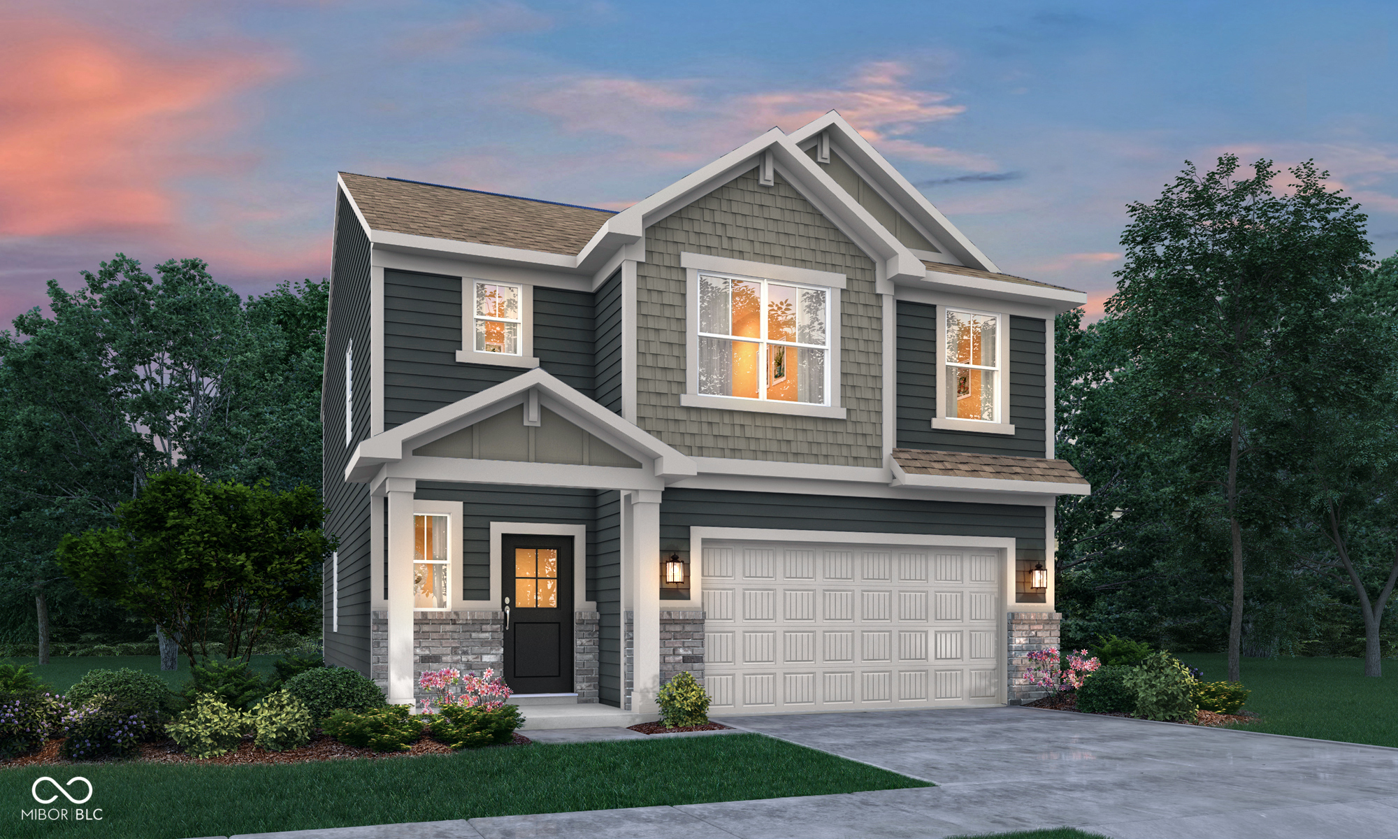 The Venture Collection features the largest single-family homes coming soon to the Abbott Commons master-planned community in Fishers, IN. Homeowners will enjoy spacious floorplans at a great value and a wide array of future amenities, including a swimming pool with a convenient pool house, a playground, dog park and winding trails. Situated in the top-rated Hamilton Southeastern School Corporation, the area offers a family-friendly atmosphere with diverse attractions. Residents can attend year-round concerts and seasonal festivities at the Nickel Plate District Amphitheater. For outdoor enthusiasts, Geist Waterfront Park offers a beach, pirate-themed playground, picnic areas and a watercraft launch. The Broadmoor's open concept on the main floor allows for easy entertainment & enjoyment. Enter the inviting foyer w/powder bath & huge under stair closet. Continue straight back into the generous Great Room, Kitchen & Nook. Upstairs, you will be greeted by a nice loft with 3 secondary bedrooms, hall bathroom, laundry room & the spa like owner's retreat which includes double vanities & a WIC. *Photos/Tour of model may show features not selected in home.