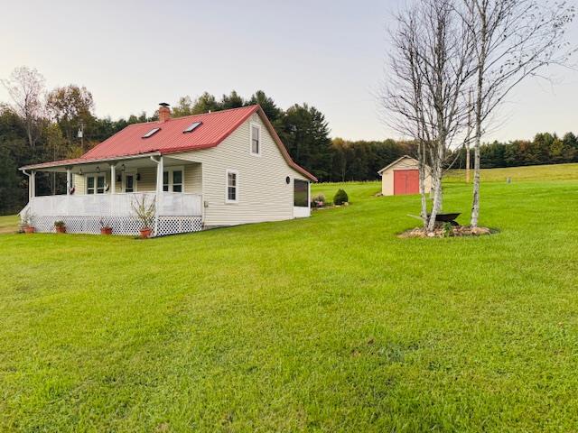 Hidden Gem on Hunters Ridge Rd in Dugspur  with 1.2 acres !  As you walk through the front door the first thought is cozy!  Lots of added charm and character in this peaceful farm house.  New Hardwood floors on main, lots of storage areas, winding stairway up to a loft bedroom with sky lights!  You will love to cook in this quaint kitchen with a large window over looking the open field.  Bonus is the home has 2 full porches so you have your choice of areas to read. Screened in back porch overlooking the garden area. Would make a great getaway home , Airbnb or everyday home.. has 2 bedroom and 2 full baths !   Perfectly located close to Floyd and Hillsville.  Property is being sold AS IS !   Multiple storage buildings on property and well maintained .  Buyer and Buyer agent to determine internet availability.