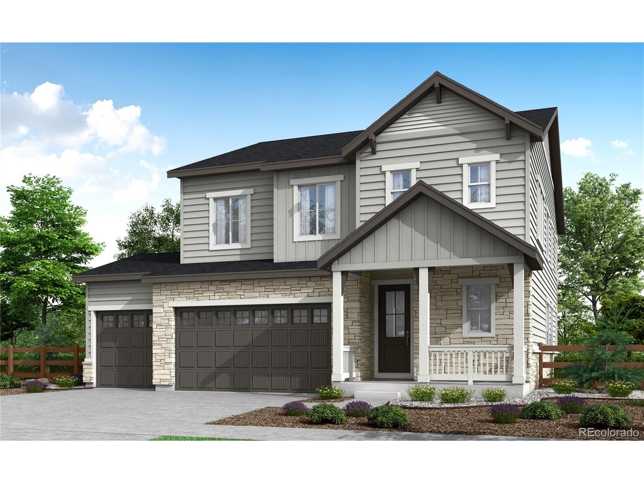 This home is currently under construction and is expected to be completed Late 2026. To ensure visitor safety, a Tri Pointe Homes team member must accompany you and your client on your tour of the property. Discover 24542 E 34th Avenue, a spacious Plan 3504 designed for the way you actually live. This is your chance to enjoy an elevated homesite with room to spread out. Step through the beautiful front porch into 2,570 above-grade sq. ft. of thoughtfully designed living space. A main-level study with doors offers the perfect spot for working from home or a quiet reading nook, while an open vertical stair railing lends a modern touch throughout. The gourmet kitchen is the heart of the home, featuring crisp linen-white cabinetry, a quartz surround, and a stunning marble island - ideal for everything from weeknight dinners to weekend entertaining. LVP flooring flows throughout, and a cozy fireplace adds warmth to the main living area. Upstairs and beyond, this home offers 5 total bedrooms and 4.5 baths, including a luxurious 5-piece primary bath. An additional bedroom and bath are tucked into the basement, adding 941 finished sq. ft., with 1,143 sq. ft. remaining unfinished and ready for you to make your own. Outside, unwind on the large, uncovered patio, and make the most of a 3-bay garage that keeps vehicles and gear neatly out of sight. Smart features, including a smart lock, smart thermostat, and Ring doorbell, bring modern convenience to everyday living.This home has the space, style, and flexibility to fit your life!