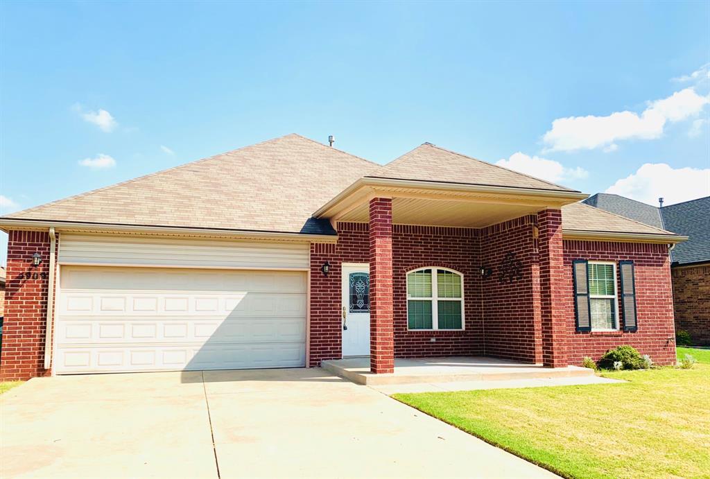 This lovely home is located in the Liberty Trails addition. It has an open floor plan, updated kitchen with a large pantry, dining room with additional bar height seating, two-living areas, large main suite, fenced in backyard with covered patio, 2-car garage. Community trails throughout the neighborhood. Easy access to I-240 & Tinker Airforce Base.