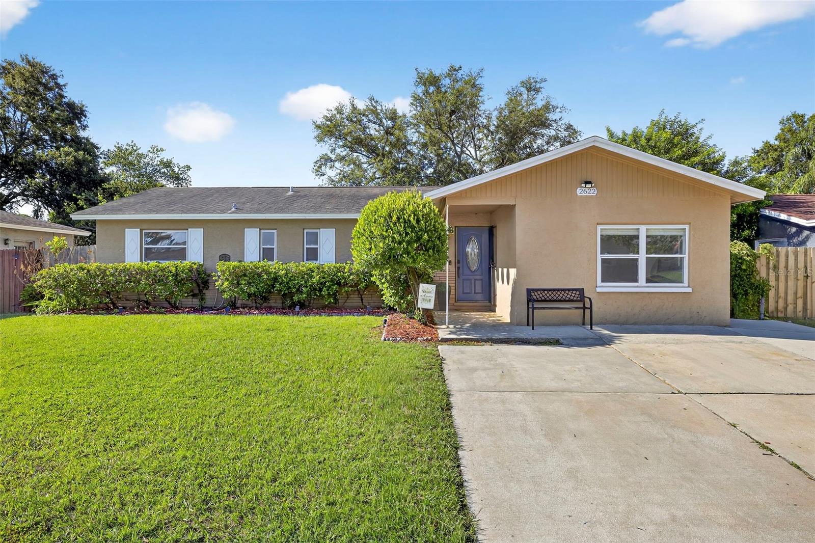 Welcome to this charming 4 bedroom, 1.5 bath single-family home tucked away on a quiet street in Largo. The updated kitchen and stainless steel appliances offer a modern touch, perfect for everyday living and entertaining. An additional bonus/flex room would make a perfect in home office or family room.  Energy efficiency shines with solar panels that reduce the monthly electric bill to around $40! Step outside to enjoy your own backyard haven featuring a large above-ground pool with a spacious deck ideal for sunbathing and entertaining. The oversized fenced yard provides plenty of room for pets, play, or gardening, and a large covered pergola offers a shady retreat after a dip in the pool.  Conveniently located near shopping, dining, several parks, and Florida’s award winning Gulf beaches, this home combines comfort, space, and lifestyle.  All information is deemed accurate, buyer to verify.