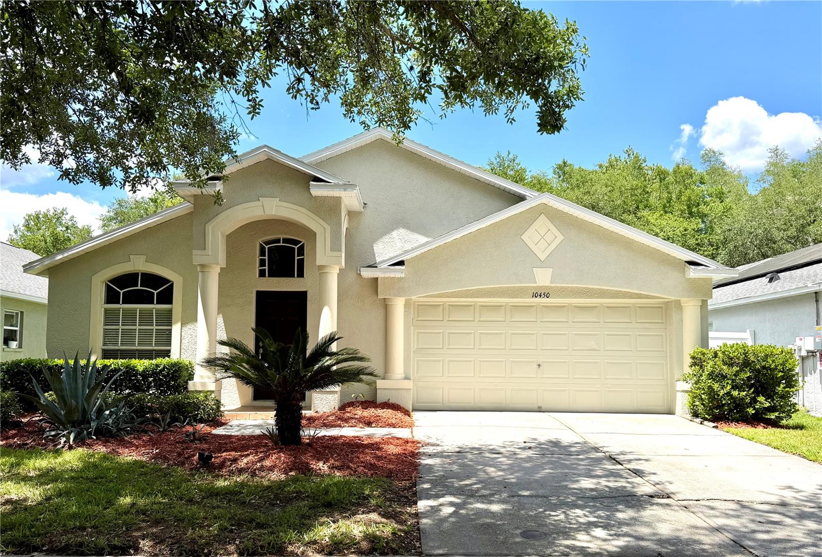 Beautiful 3-bedroom, 2-bathroom home located in the desirable community of Heritage Isles! This home backs up to conservation, offering added privacy and peaceful views. It features a split bedroom floor plan along with two separate living areas, providing plenty of space for relaxing and entertaining. The bedrooms are comfortably carpeted, with tile flooring throughout the kitchen. Additional highlights include a 2-car garage and a concrete patio, perfect for enjoying the outdoors.Residents of this community also enjoy access to fantastic amenities, including a community pool, clubhouse, basketball courts, playground, and more! Roof was installed 01/2025. Hot water heater is brand new.